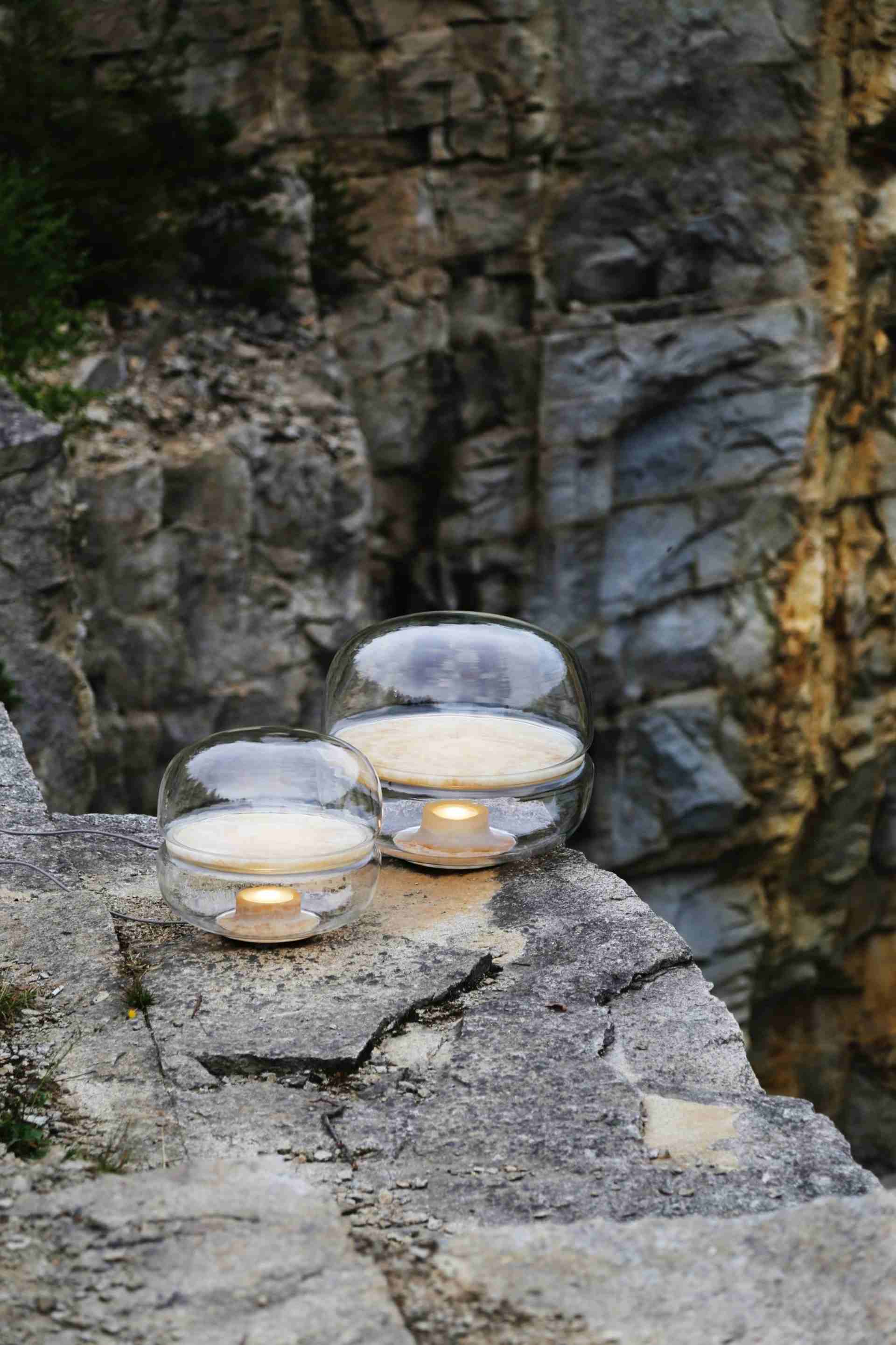 Lampa stołowa MACARON L dmuchane szkło z onyksem – Brokis