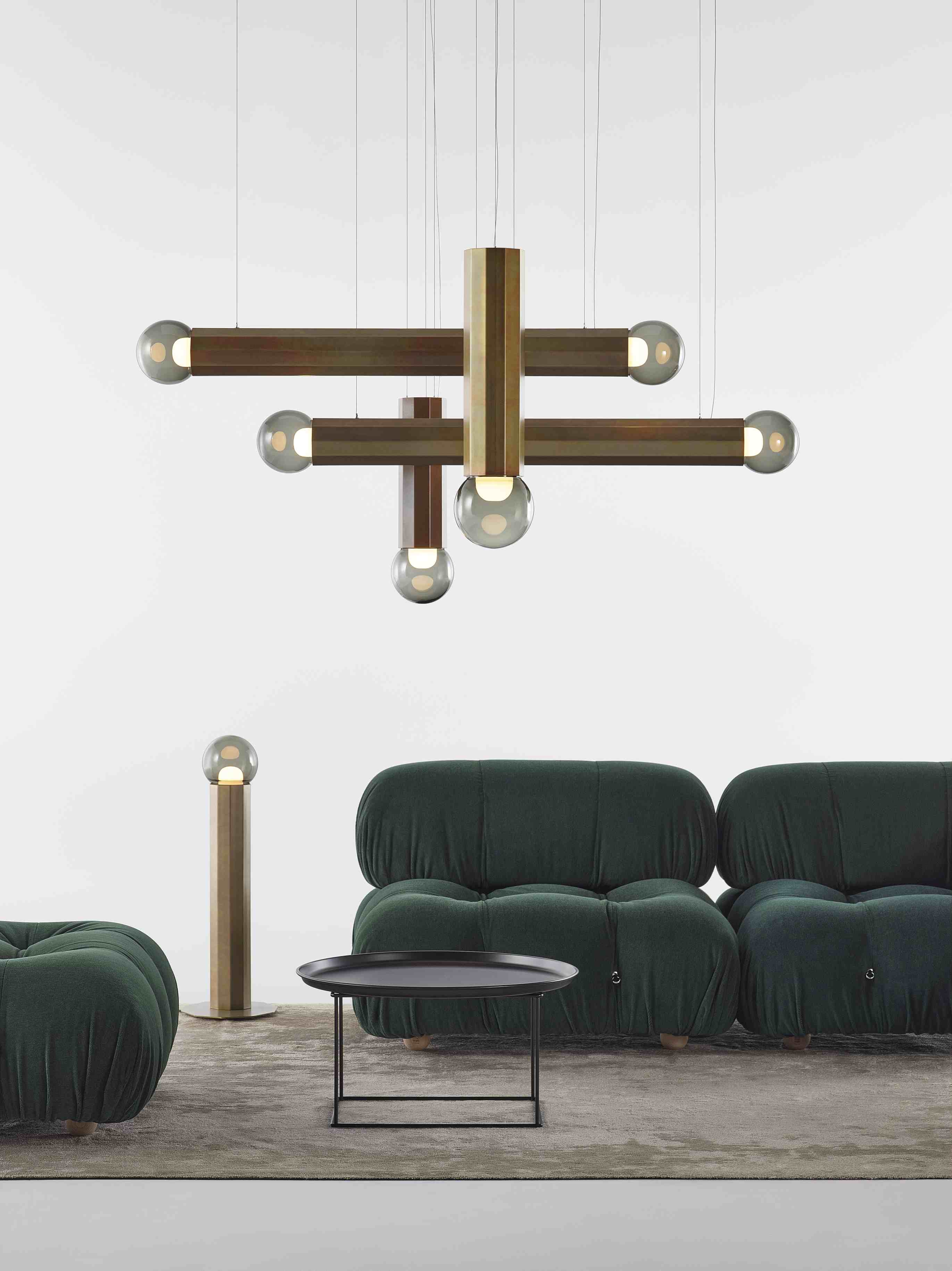 Prisma Doppelhänge -Lampen -Metallleuchte