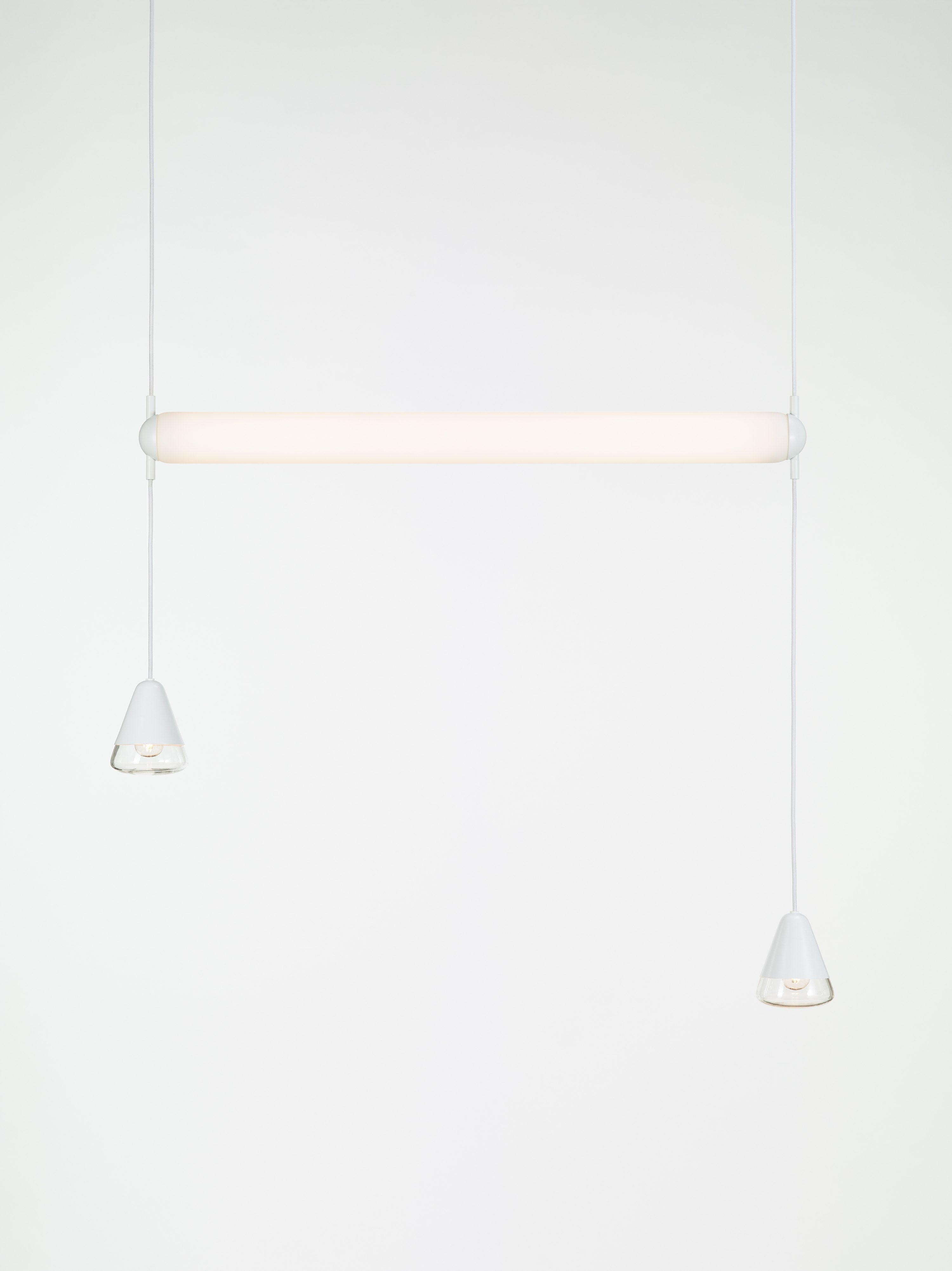 Lampa wisząca PURO SINGLE - HORIZONTAL szkło matowe – styl minimalistyczny