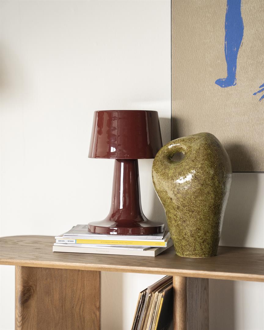 ALVO burgundy table lamp