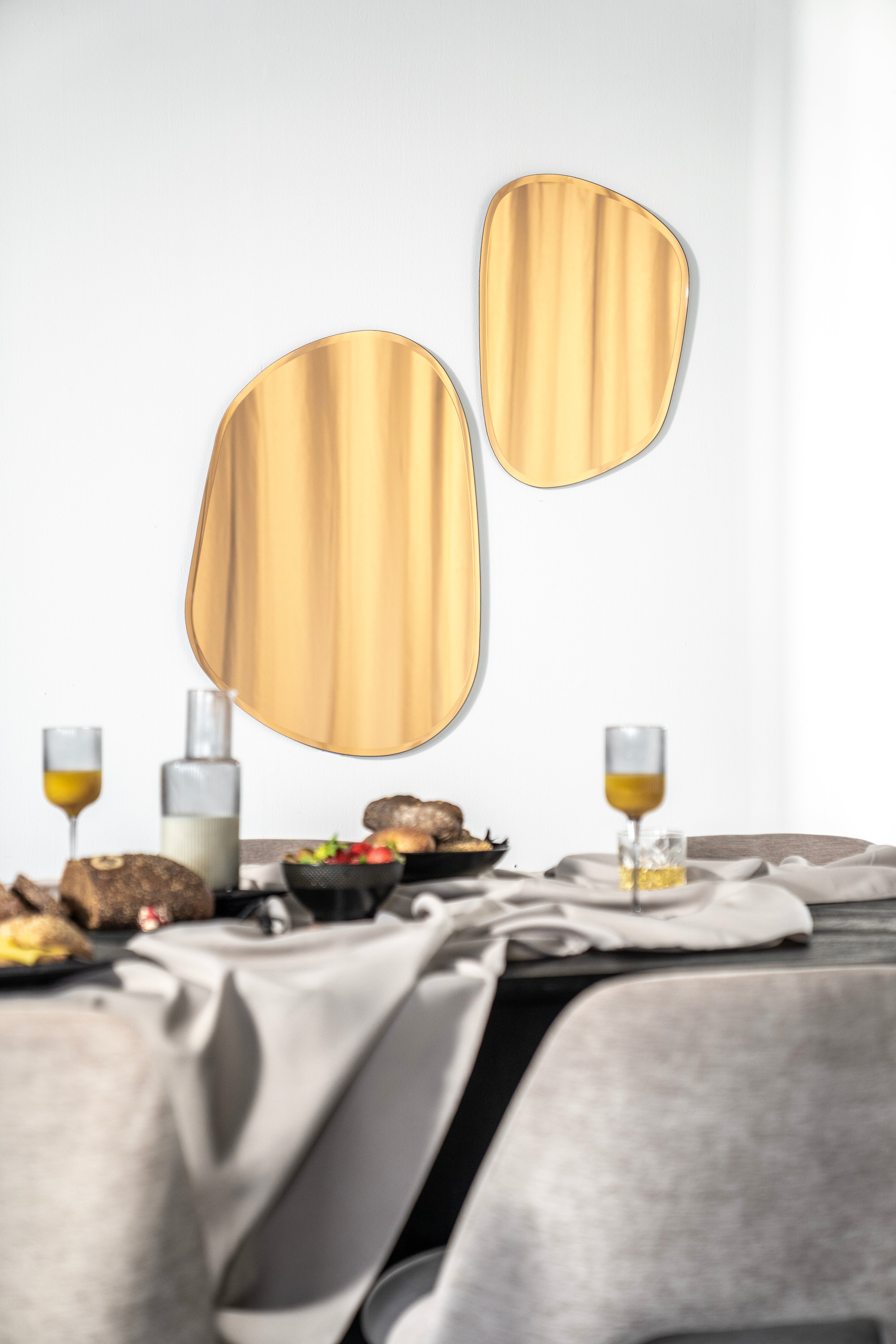 AMBER gold wall mirror