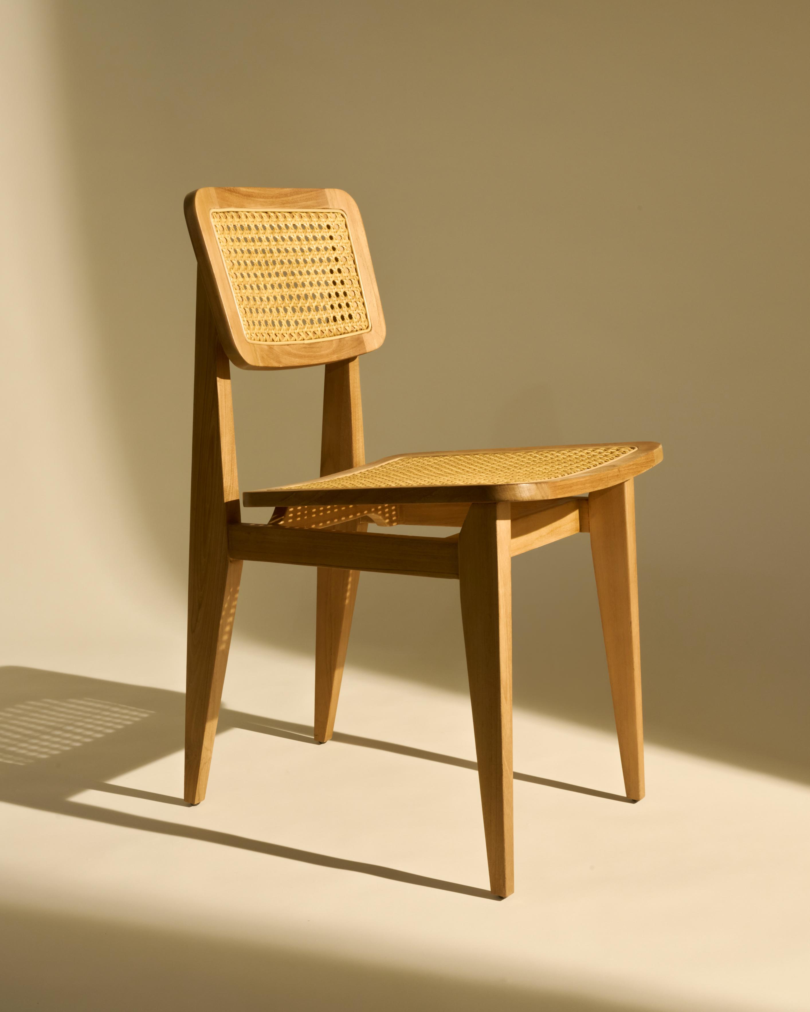 Gartenstuhl C-CHAIR aus Teakholz mit Geflecht