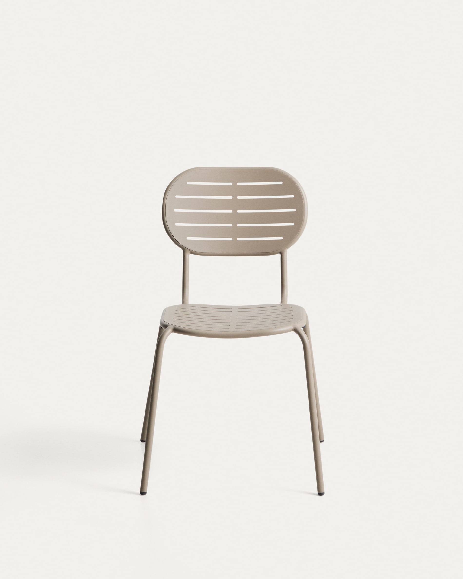 Krzesło ogrodowe BRAI taupe – styl minimalistyczny