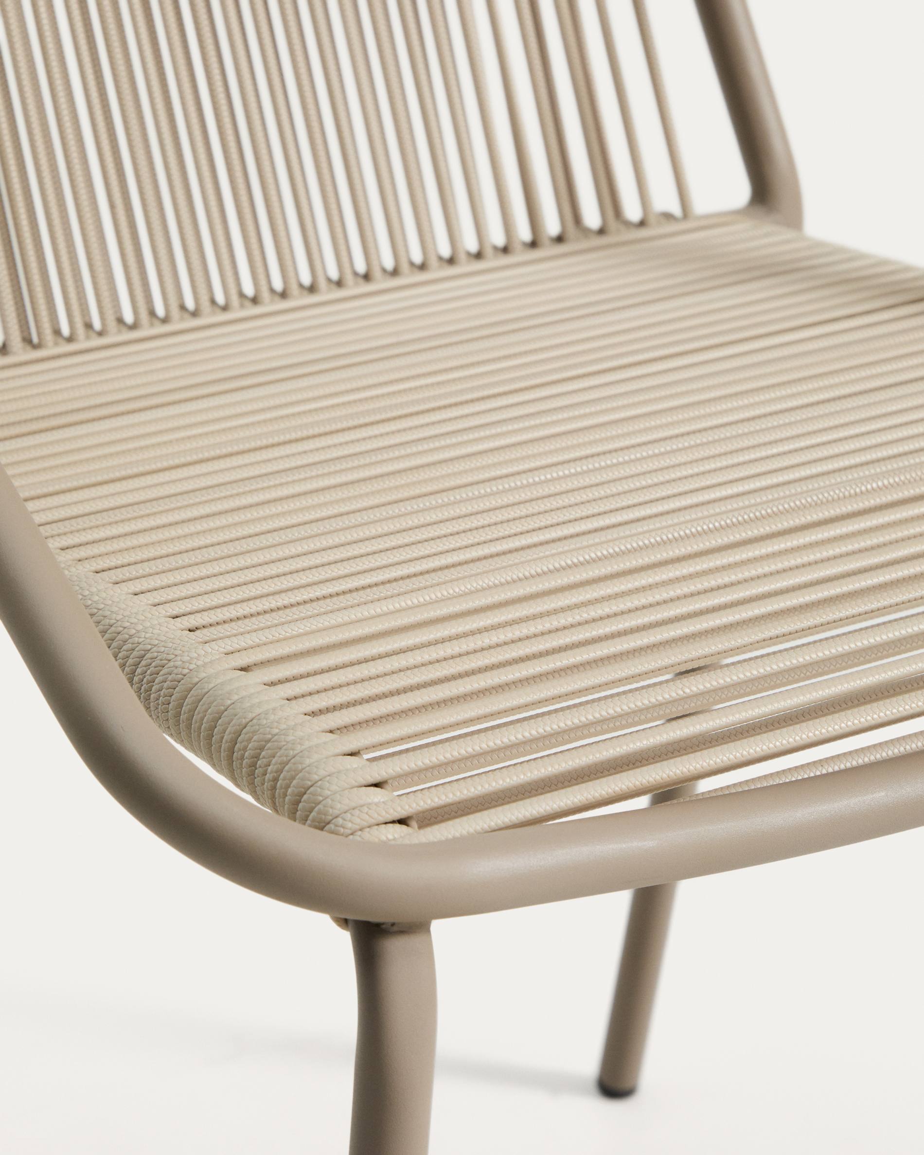 ZIVIA Ecru Garden Chair with Taupe Base