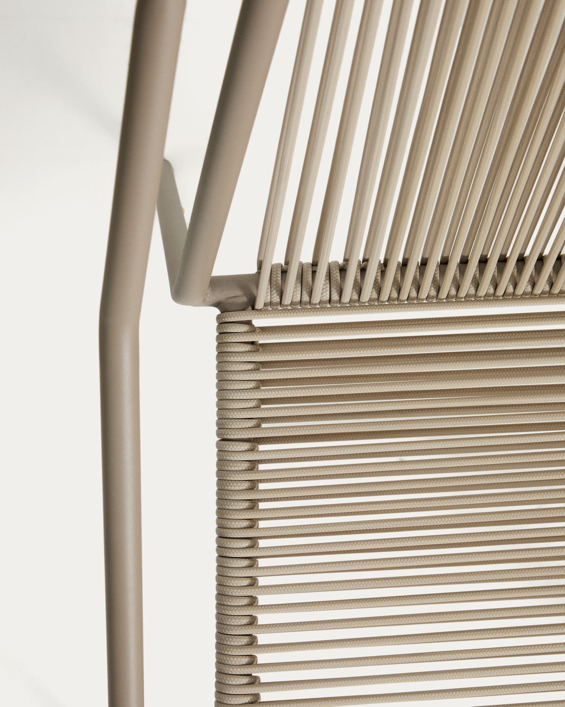 ZIVIA Ecru Garden Chair with Taupe Base