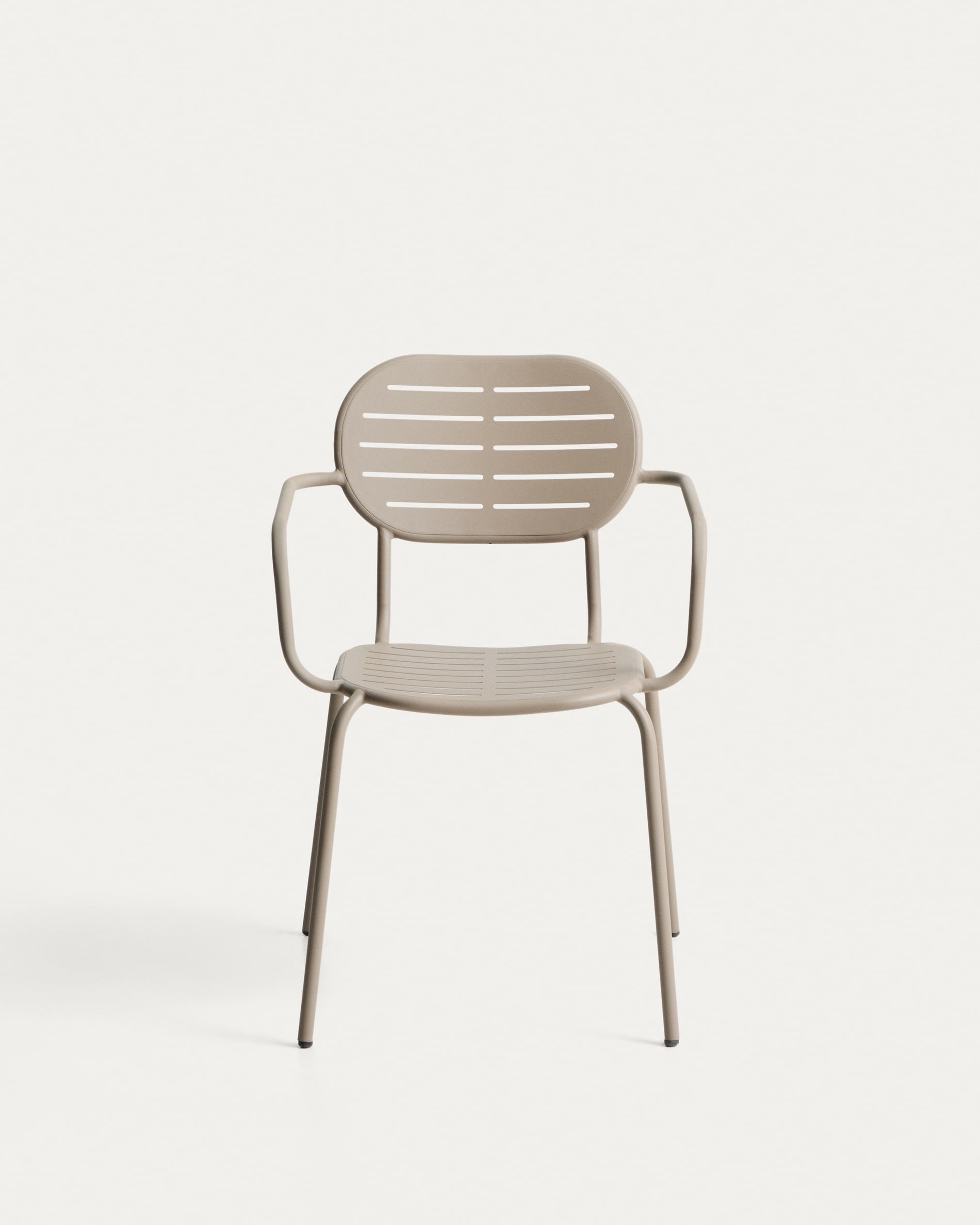 BRAI taupe garden chair with armrests
