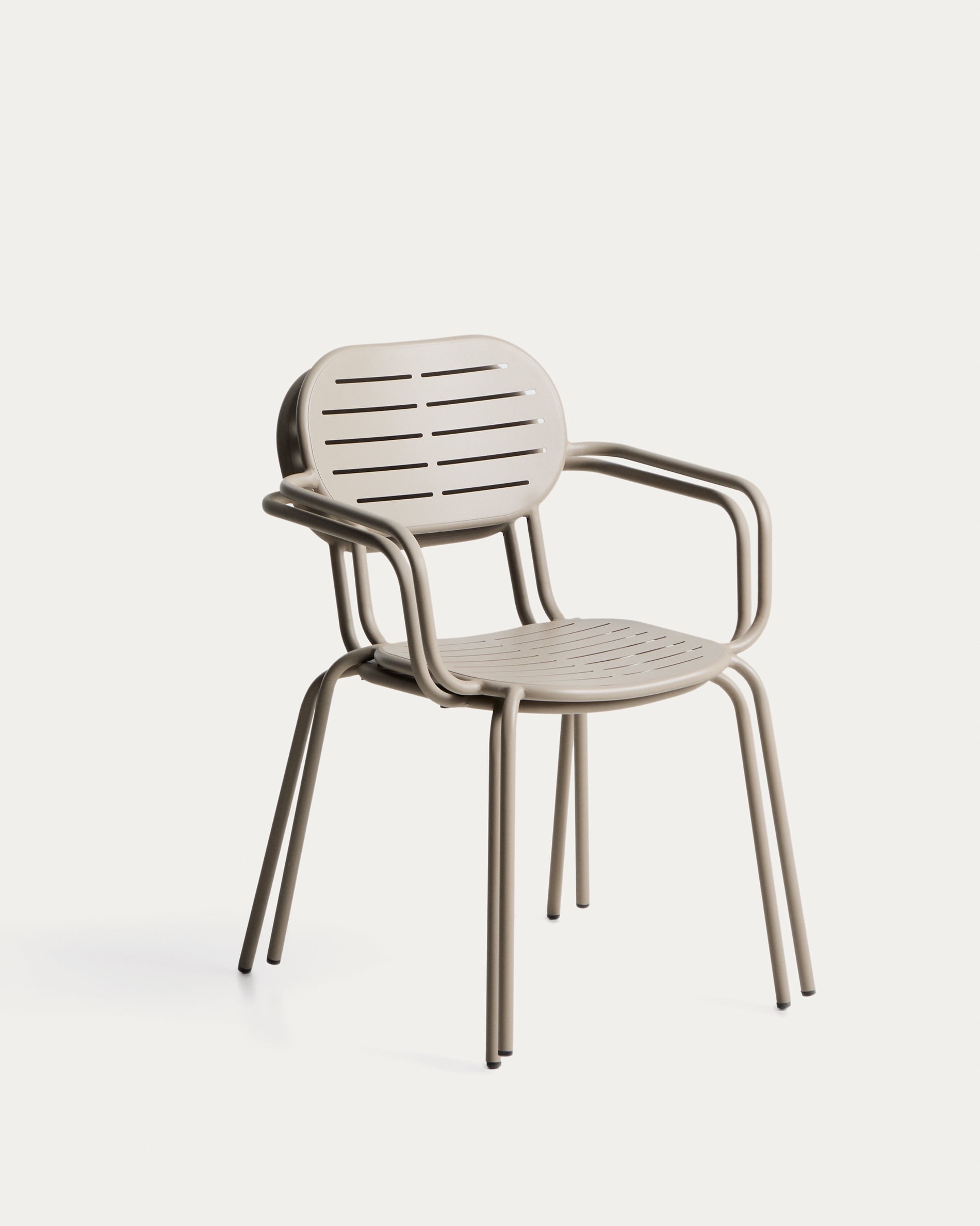 BRAI taupe garden chair with armrests