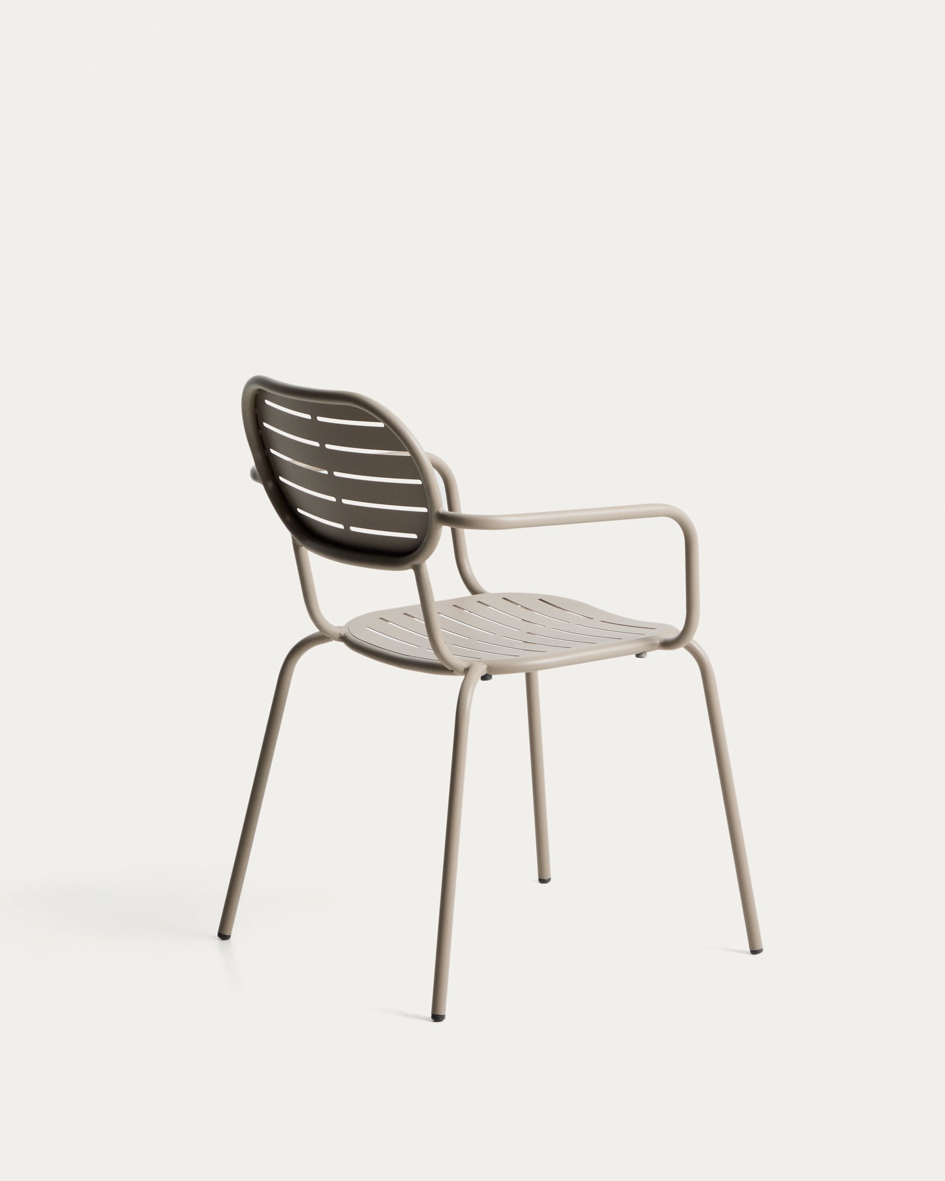 BRAI taupe garden chair with armrests