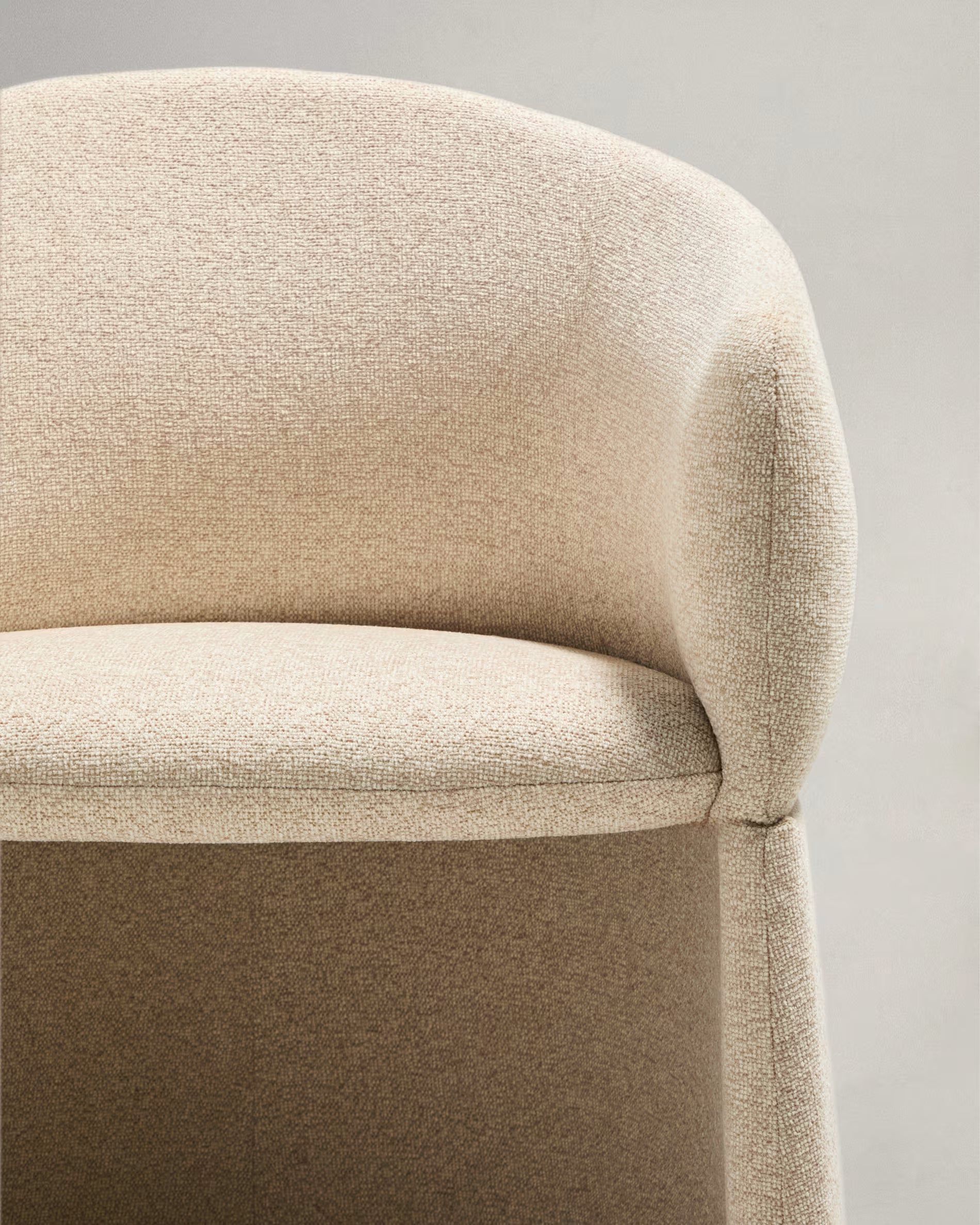 Upholstered chair BOSCA beige chenille