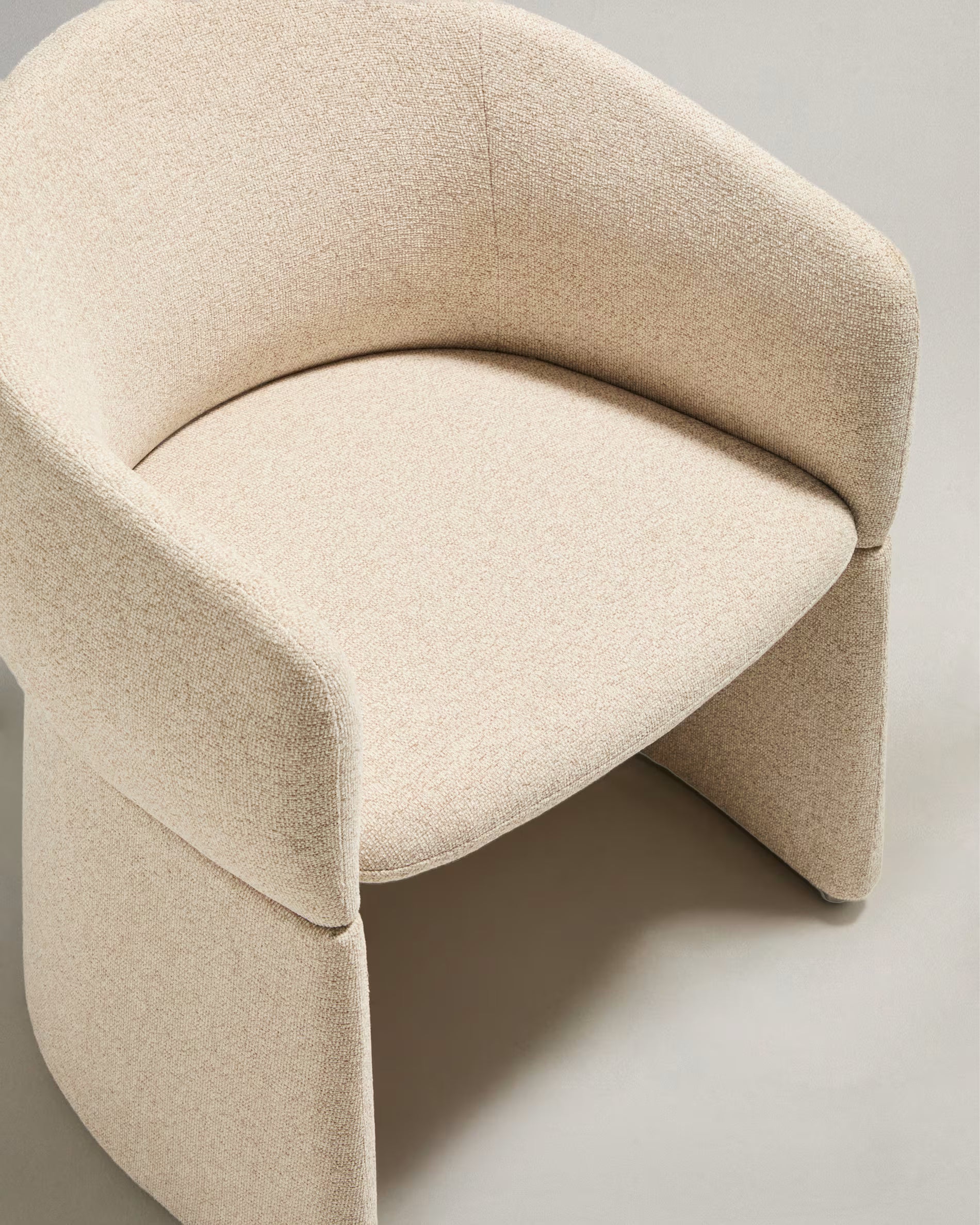 Upholstered chair BOSCA beige chenille