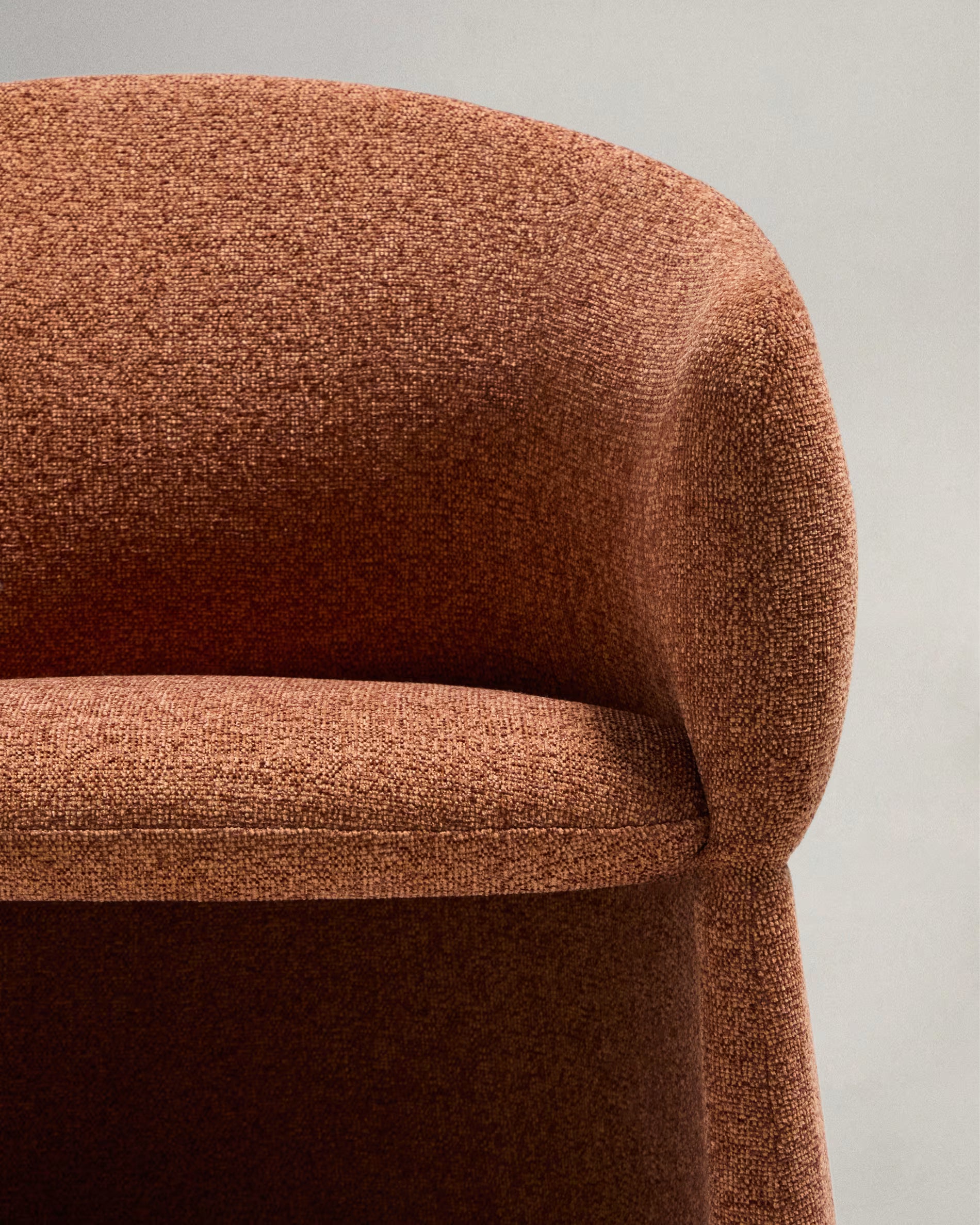 Upholstered chair BOSCA brick chenille