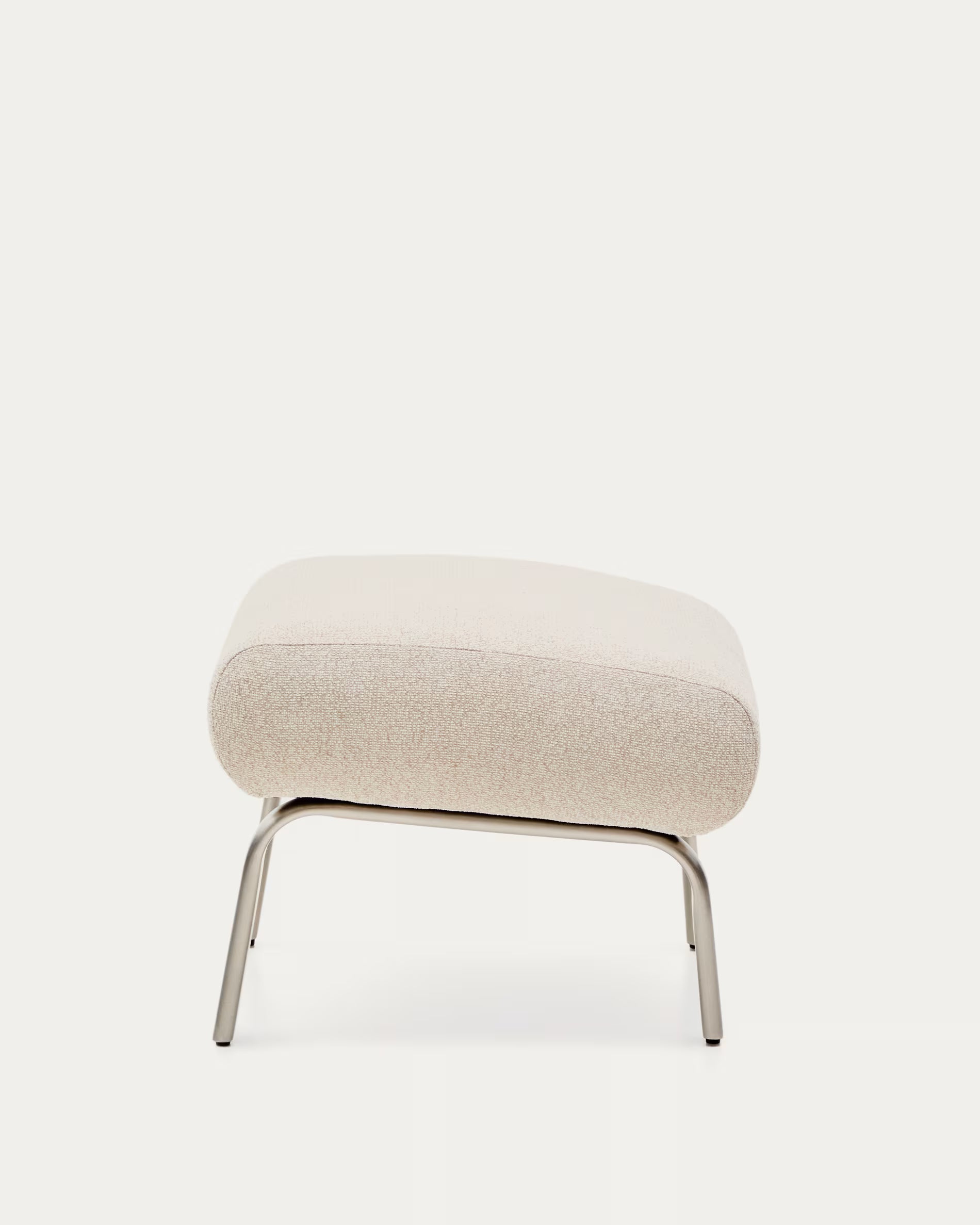 AMSEN beige footrest with a steel base