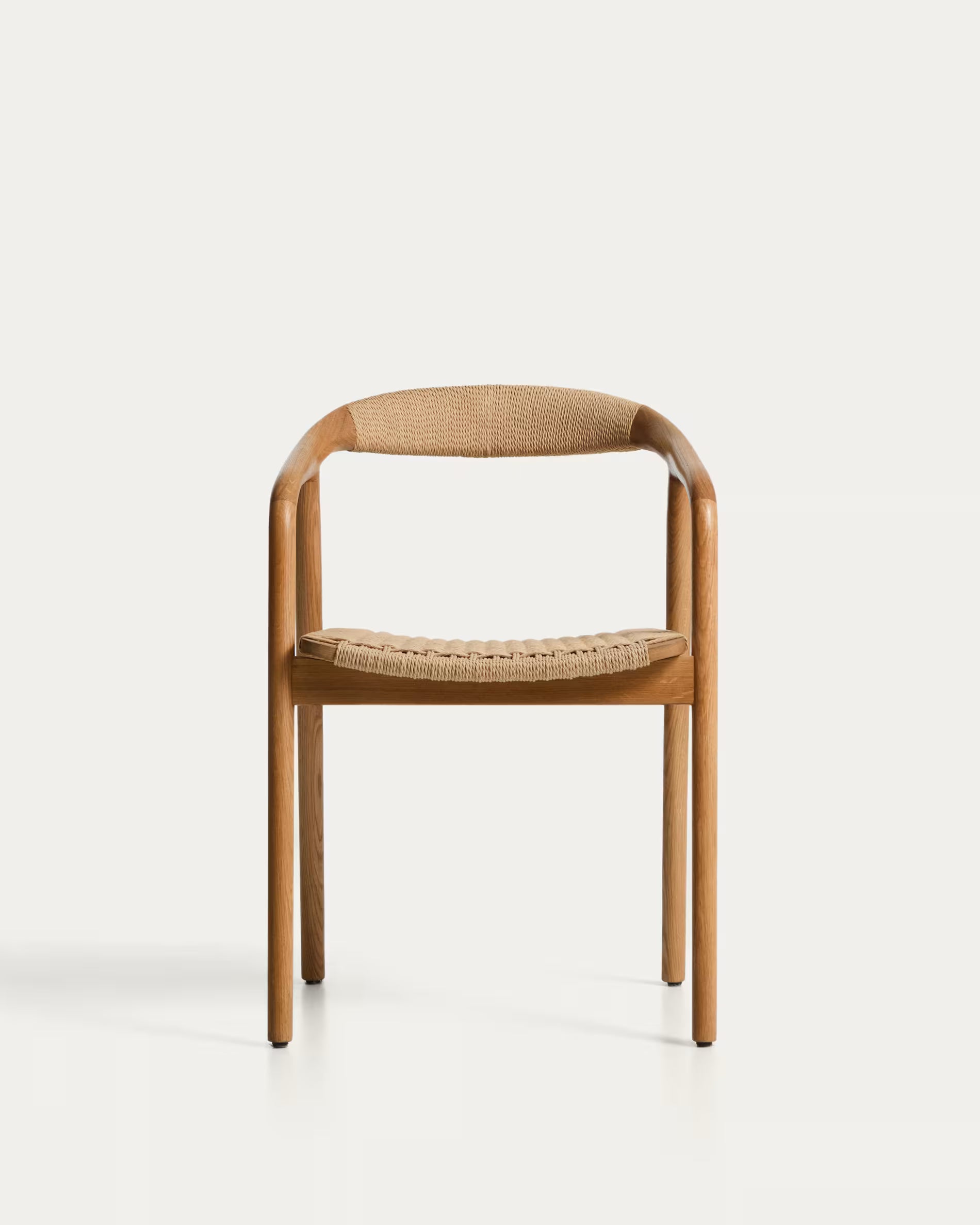 Stoel DERILE beige met houten basis