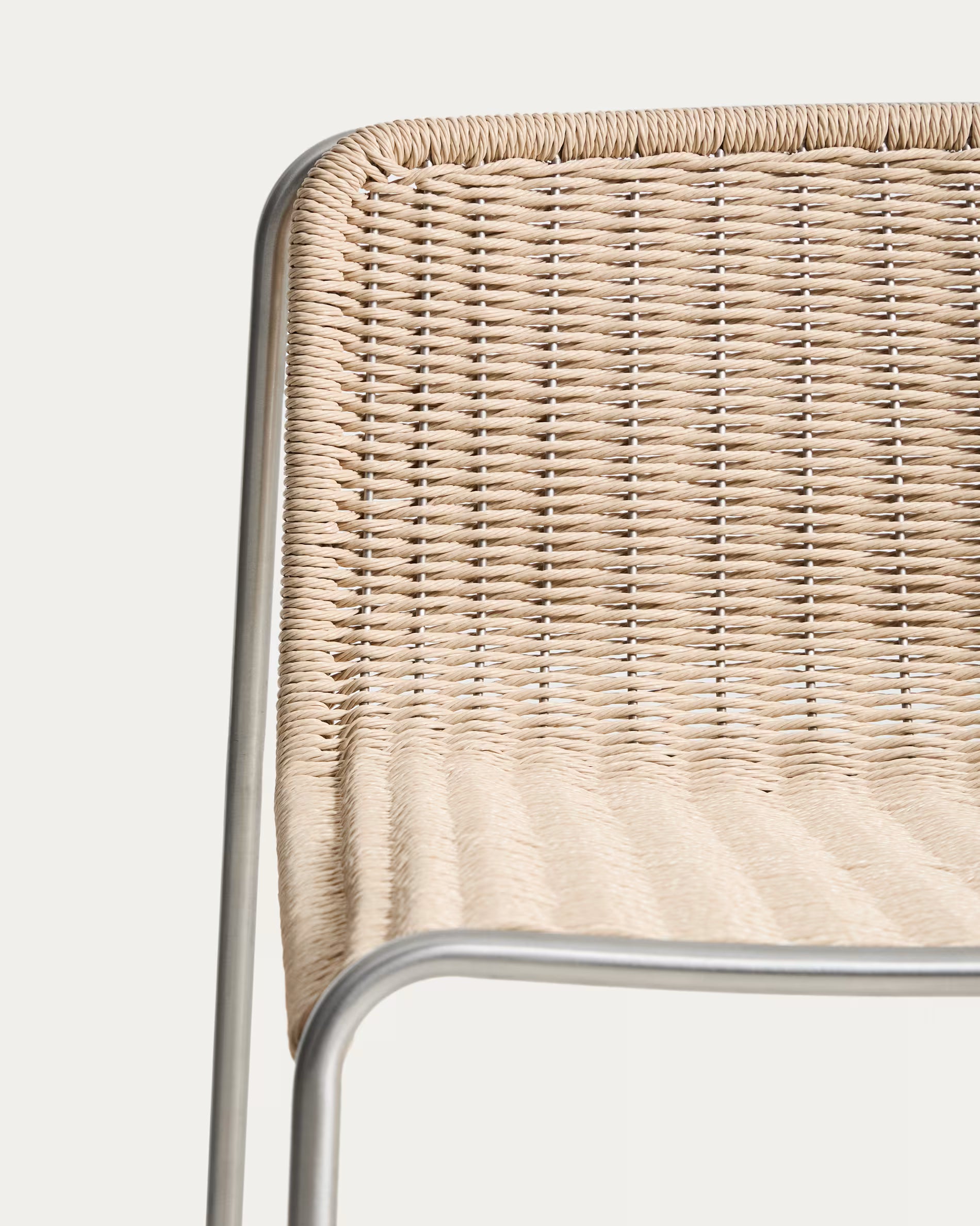 Buitenbarstoel TAVARI beige met stalen basis