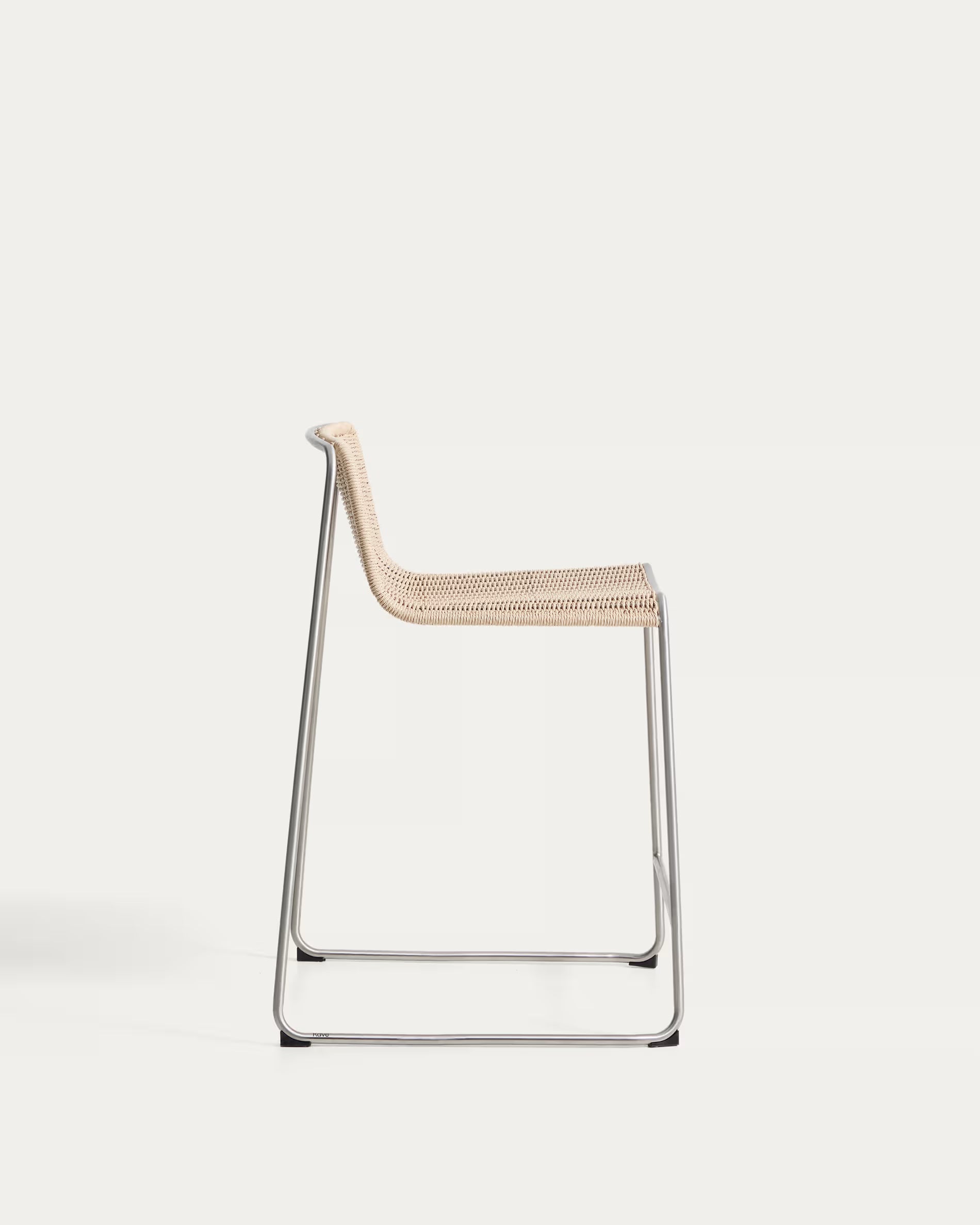 Buitenbarstoel TAVARI beige met stalen basis