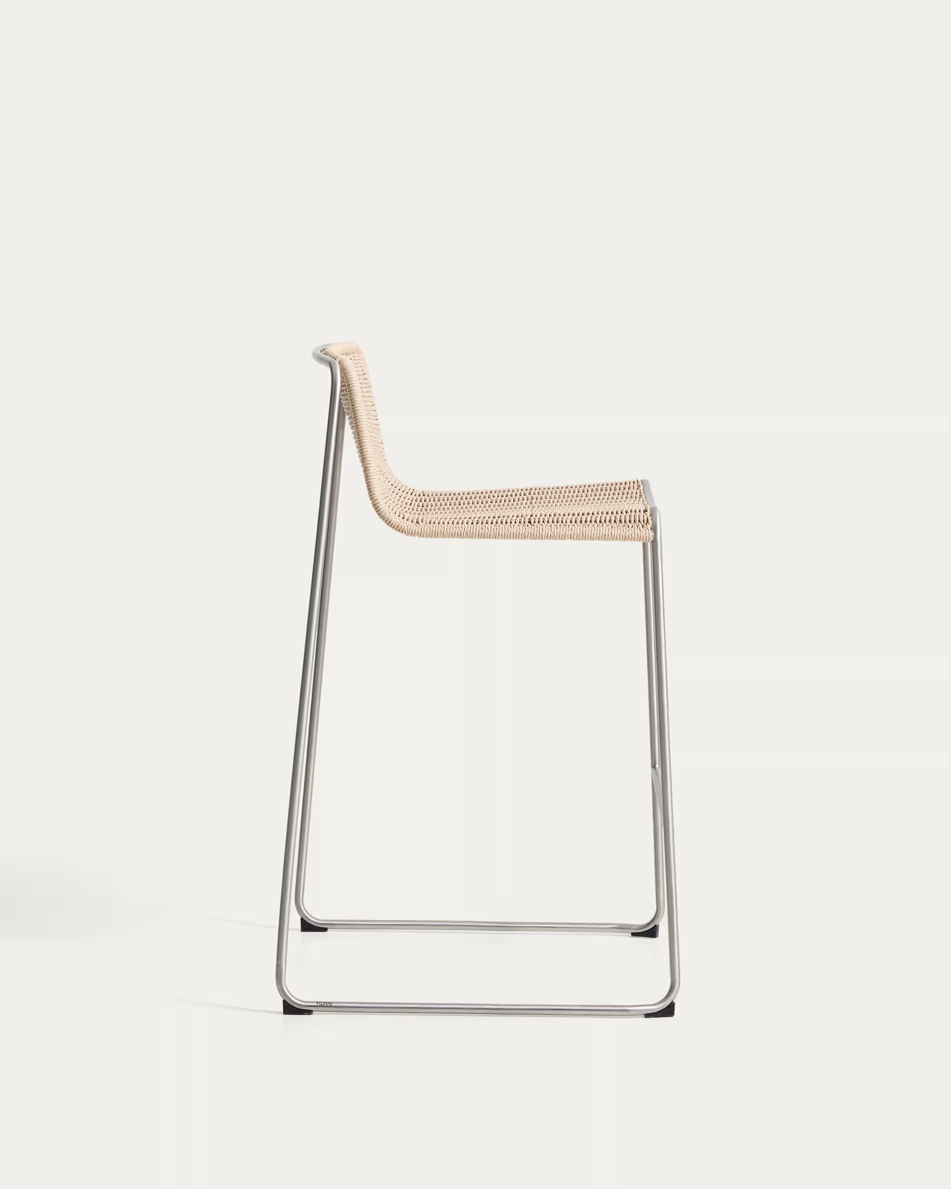 Buitenbarstoel TAVARI beige met stalen basis