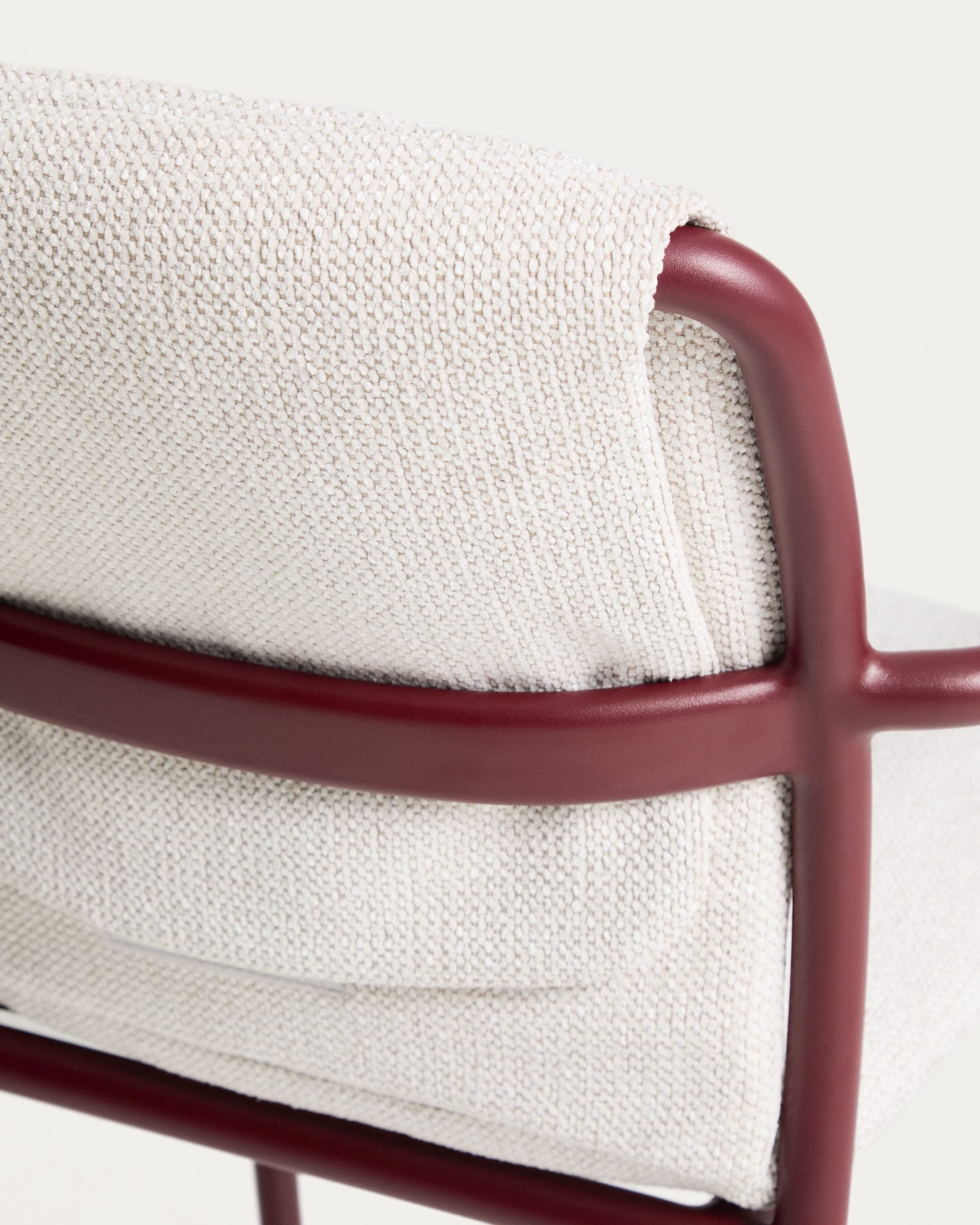 Tuinstoel LINOSA beige met bordeaux basis