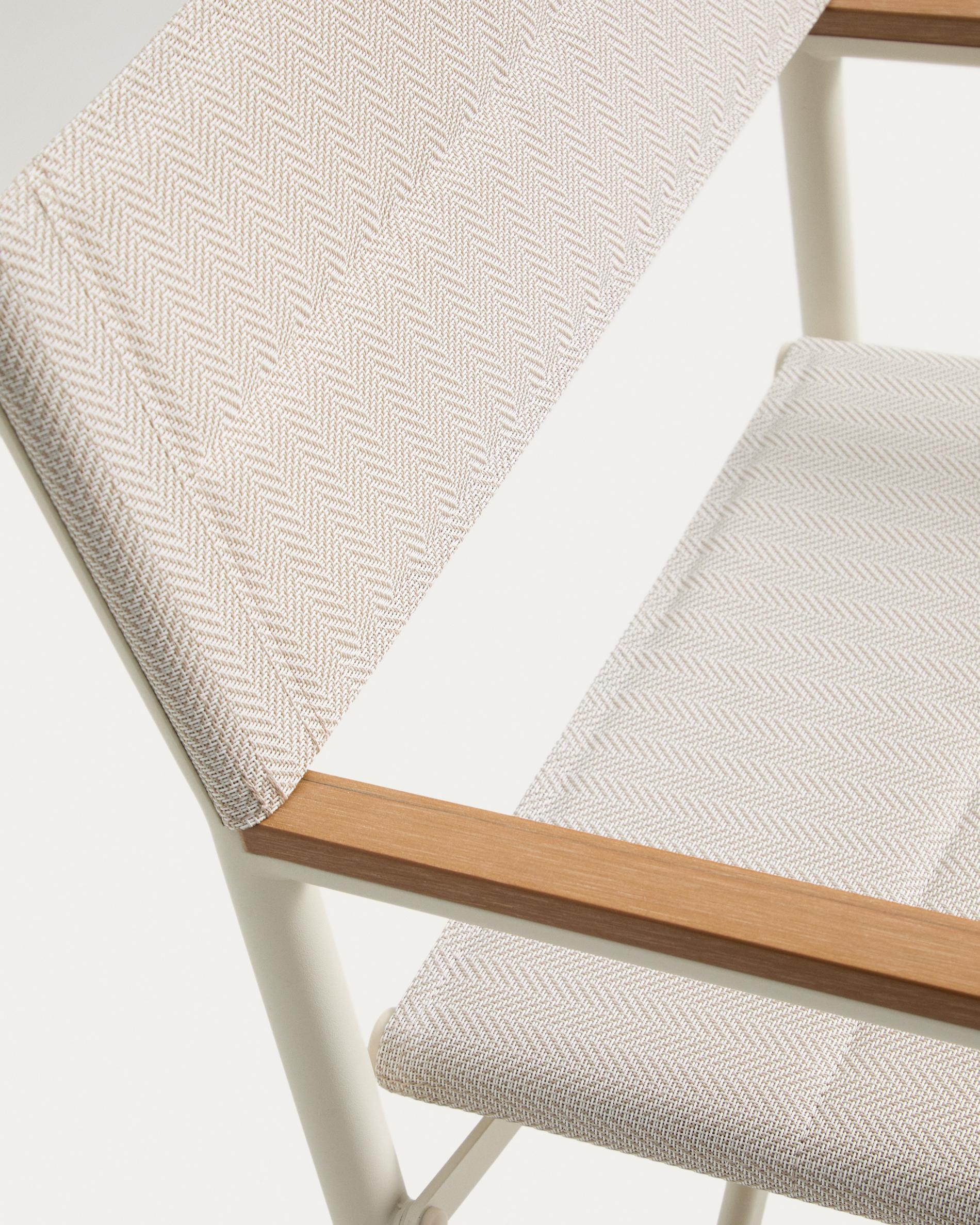 TISNO Ecru Folding Garden Chair