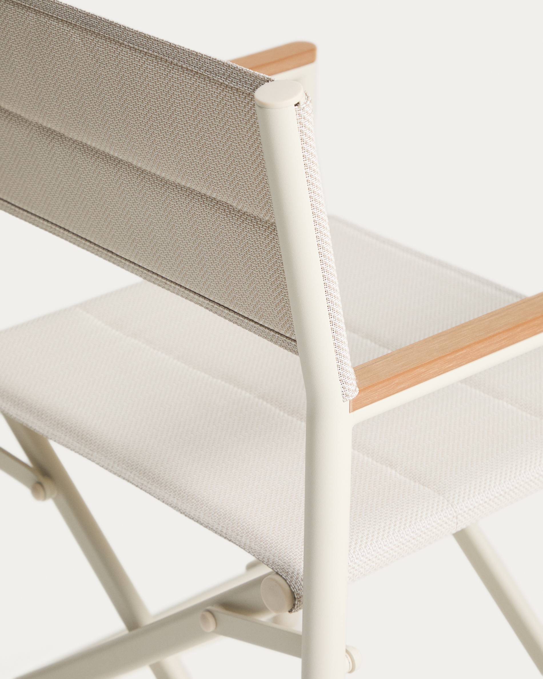 TISNO Ecru Folding Garden Chair