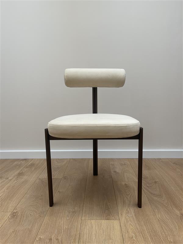 Fluwelen stoel CAILLOU beige - showroommodel