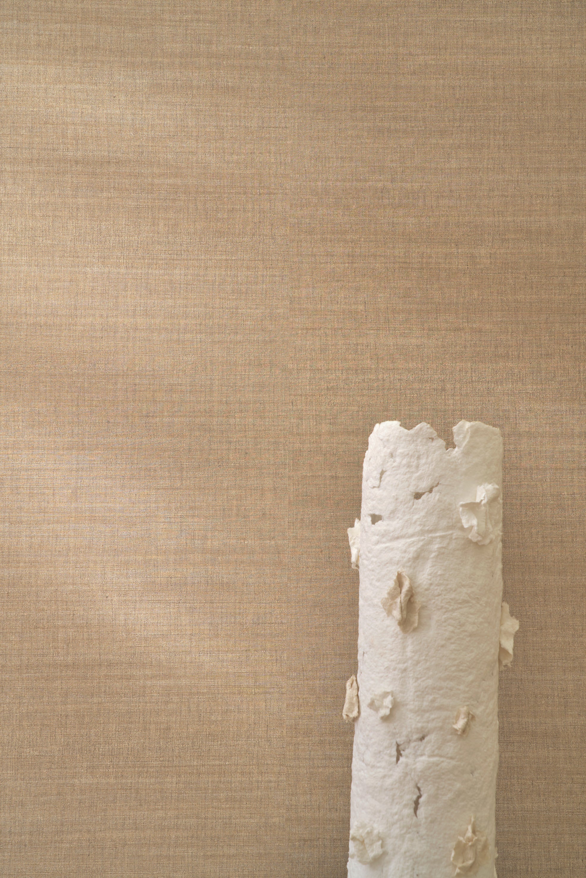 Structural wallpaper imitating silk SORA - NOIR black