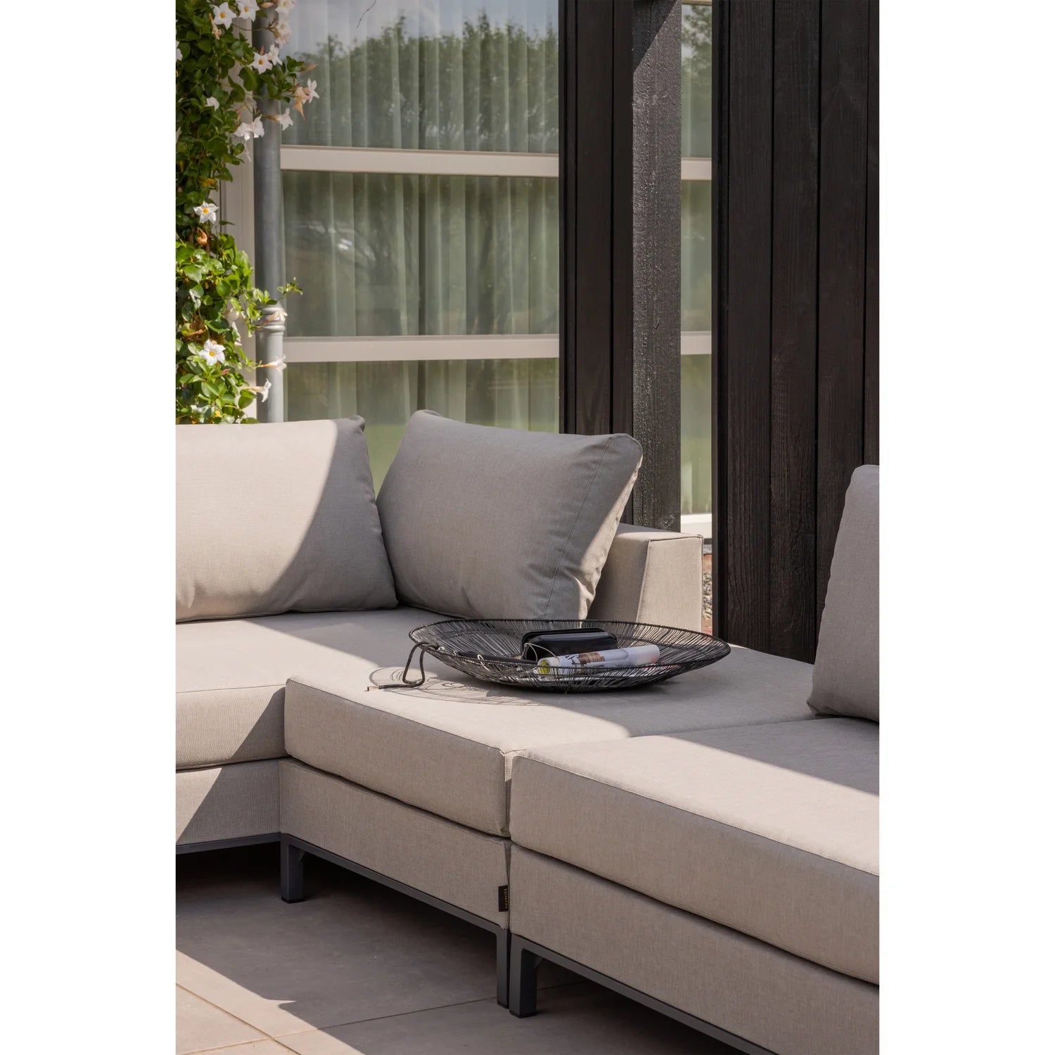 Left-sided garden corner sofa SICILIE beige
