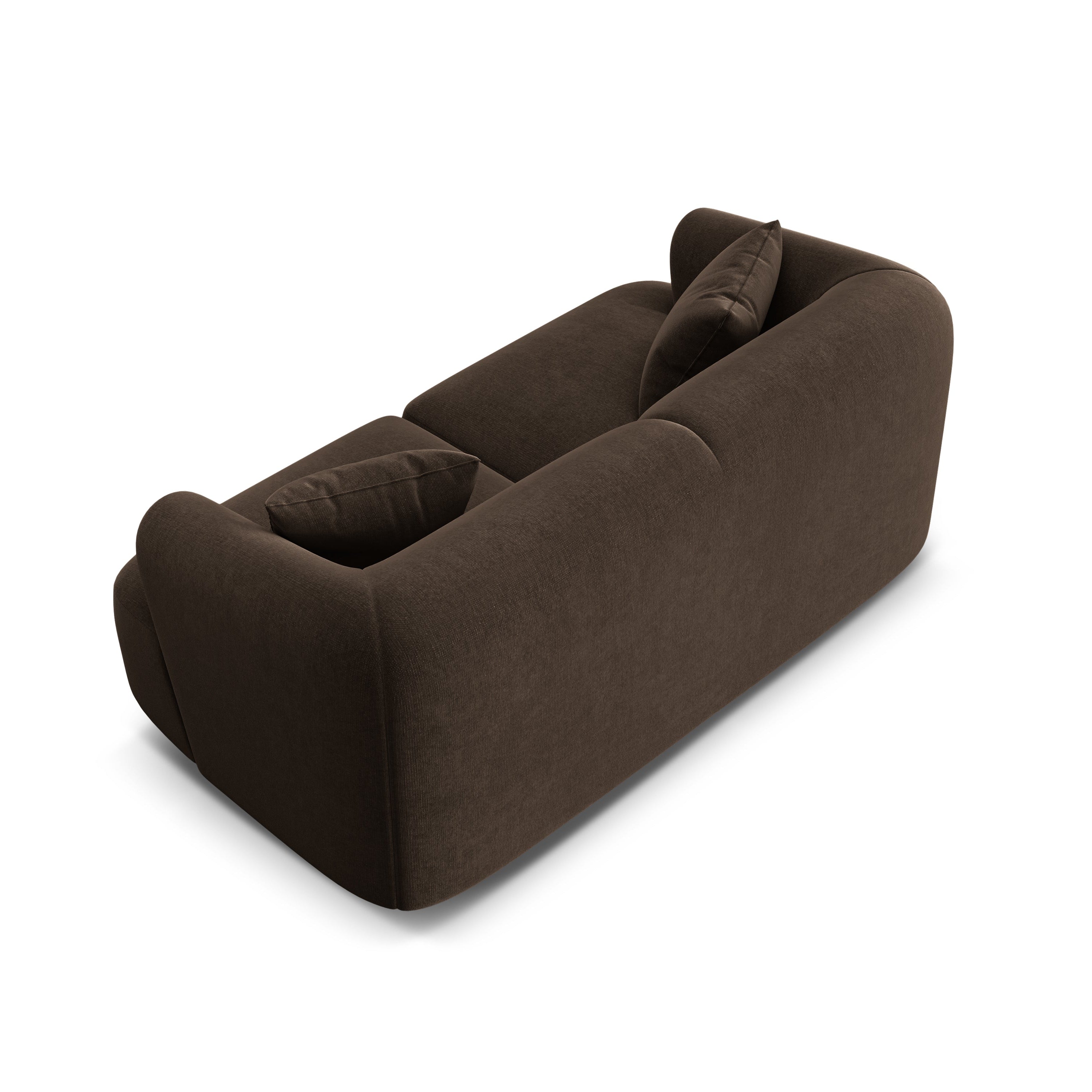 Sofa aus Samt 2-sitzig CAMPI schokoladenbraun