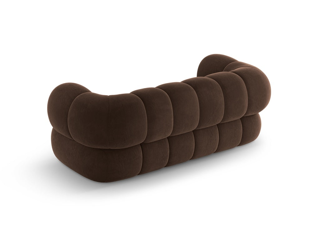 2-seater velvet sofa KOGE chocolate