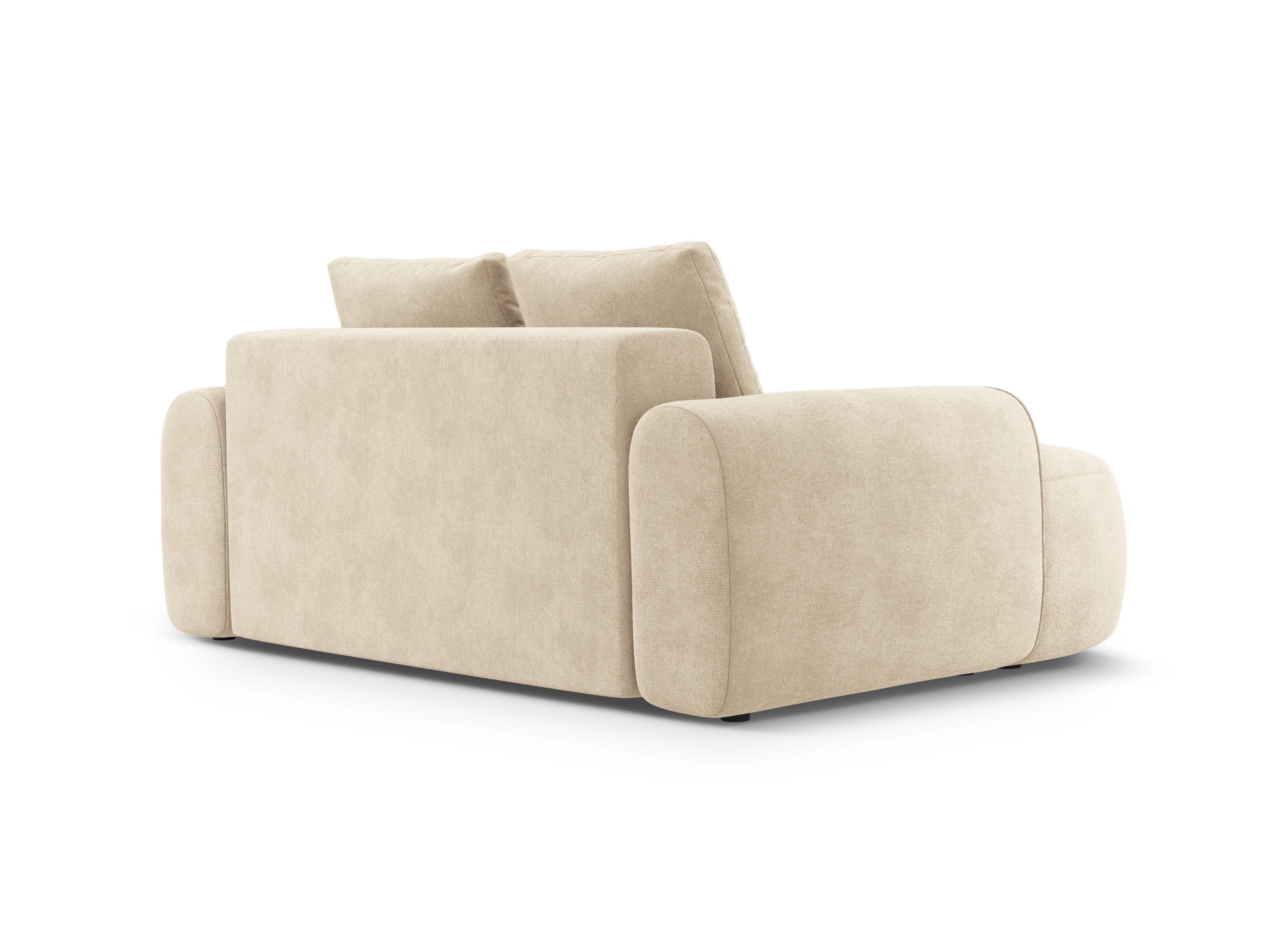 Sofa van fluweel voor 2 personen LINZ lichtbeige