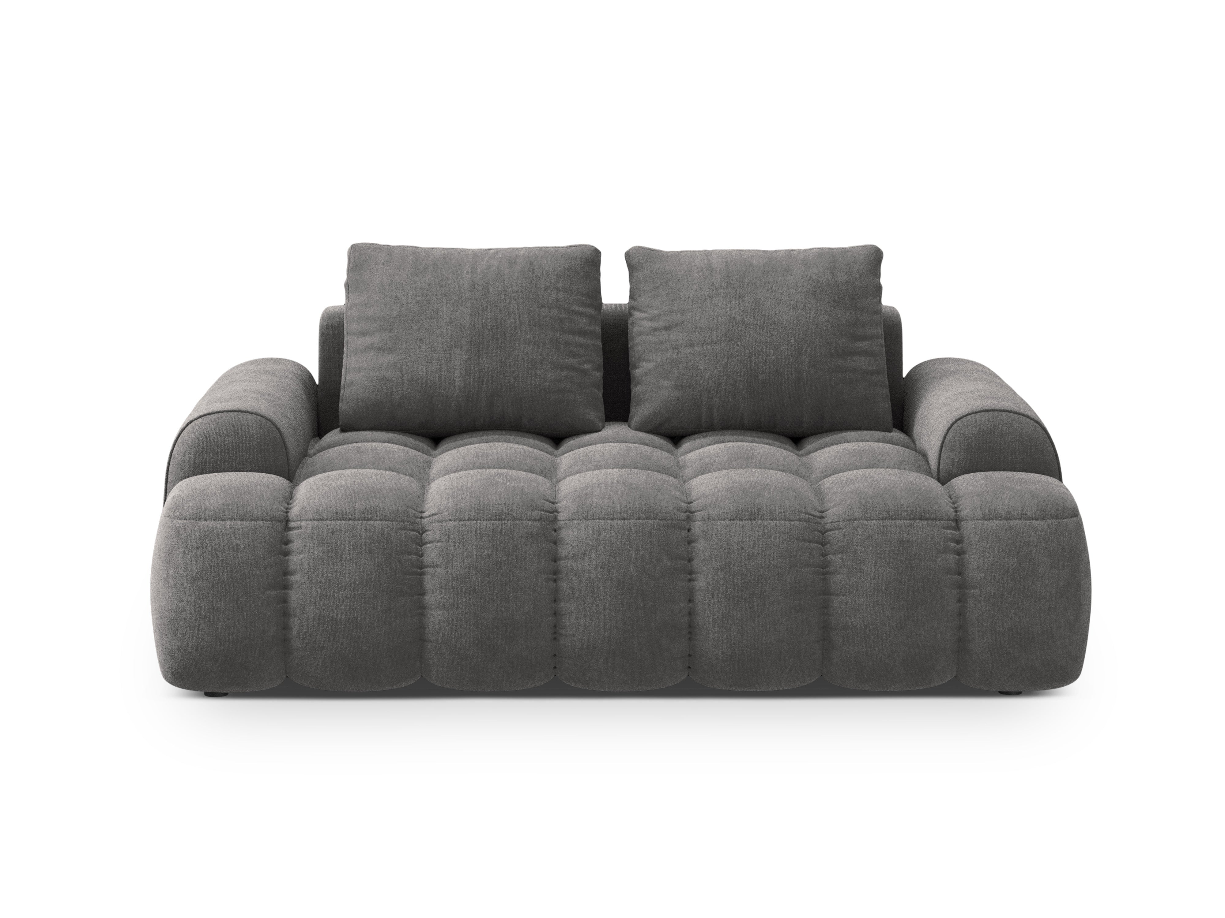 Sofa van fluweel voor 2 personen LINZ donkergrijs