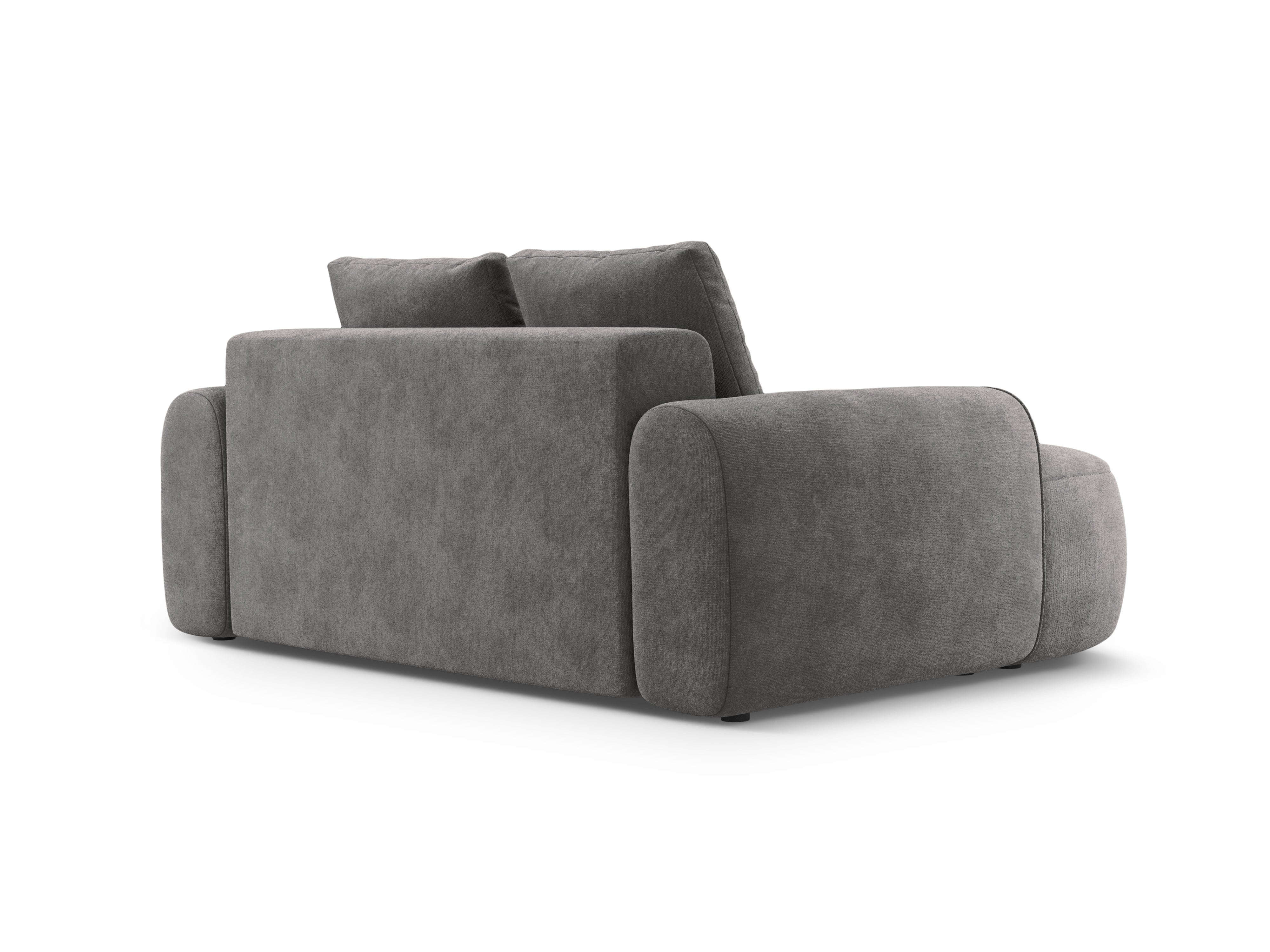 Sofa van fluweel voor 2 personen LINZ donkergrijs