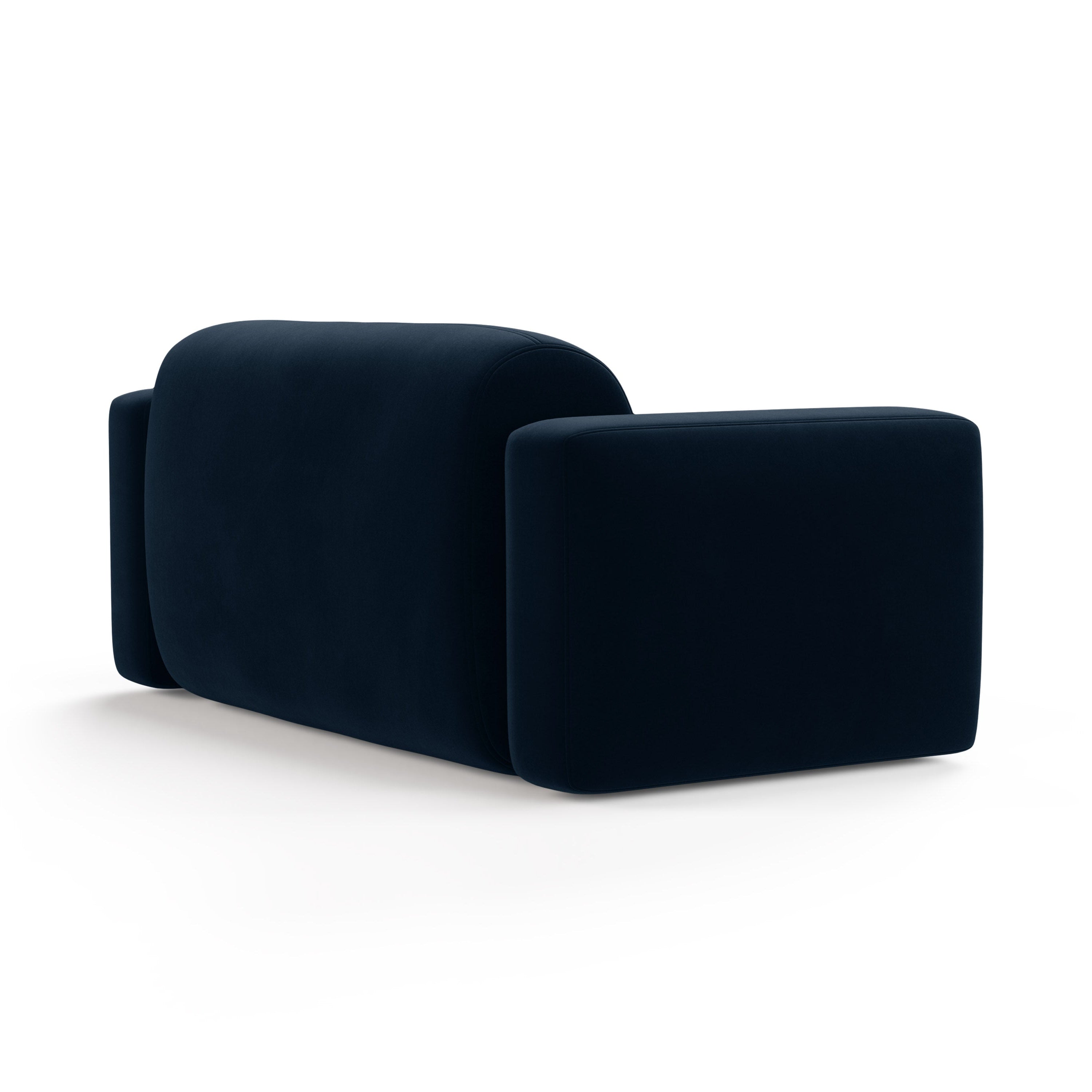 Sofa van fluweel voor 2 personen STRINO marineblauw