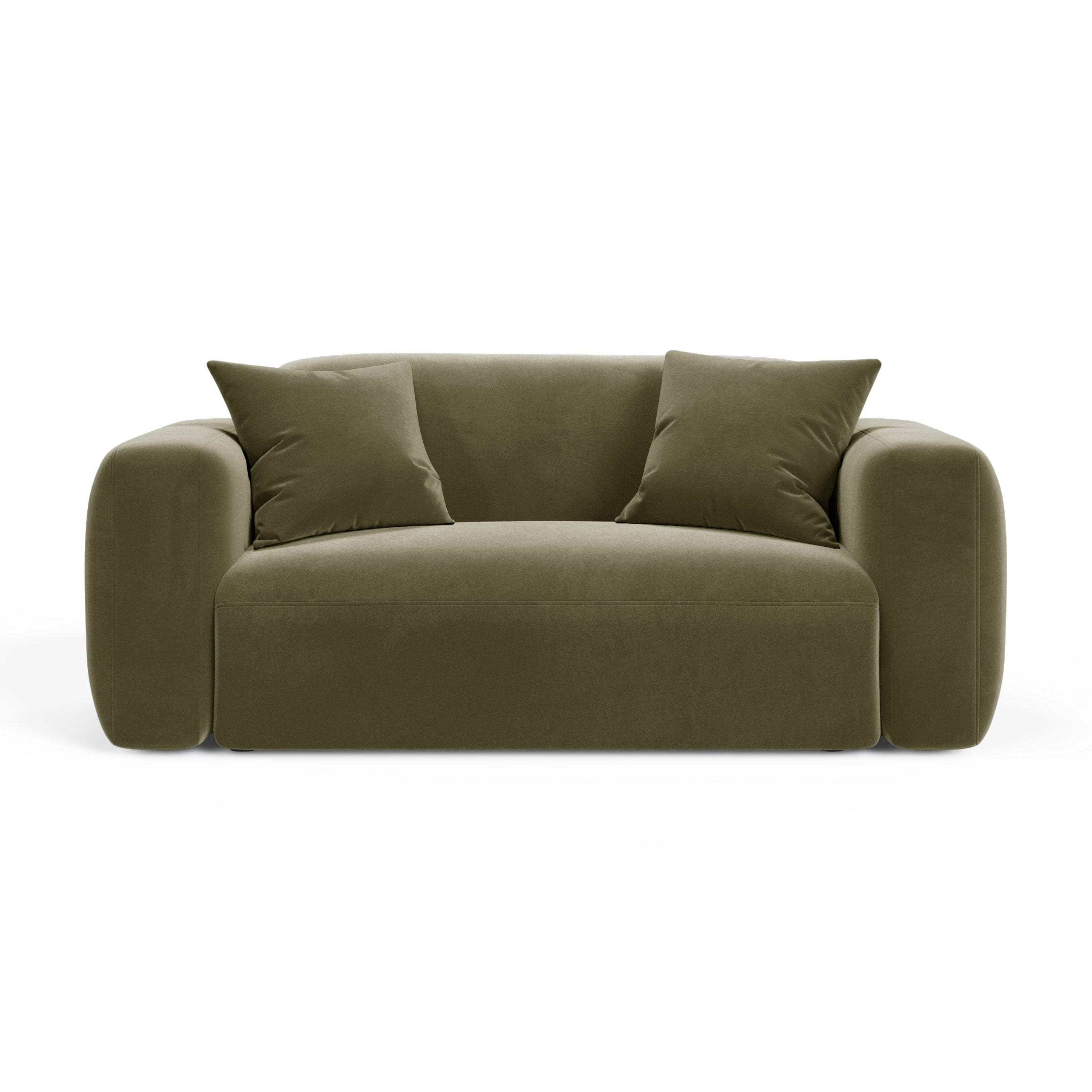 Velvet 2-Seater Sofa STRINO Green