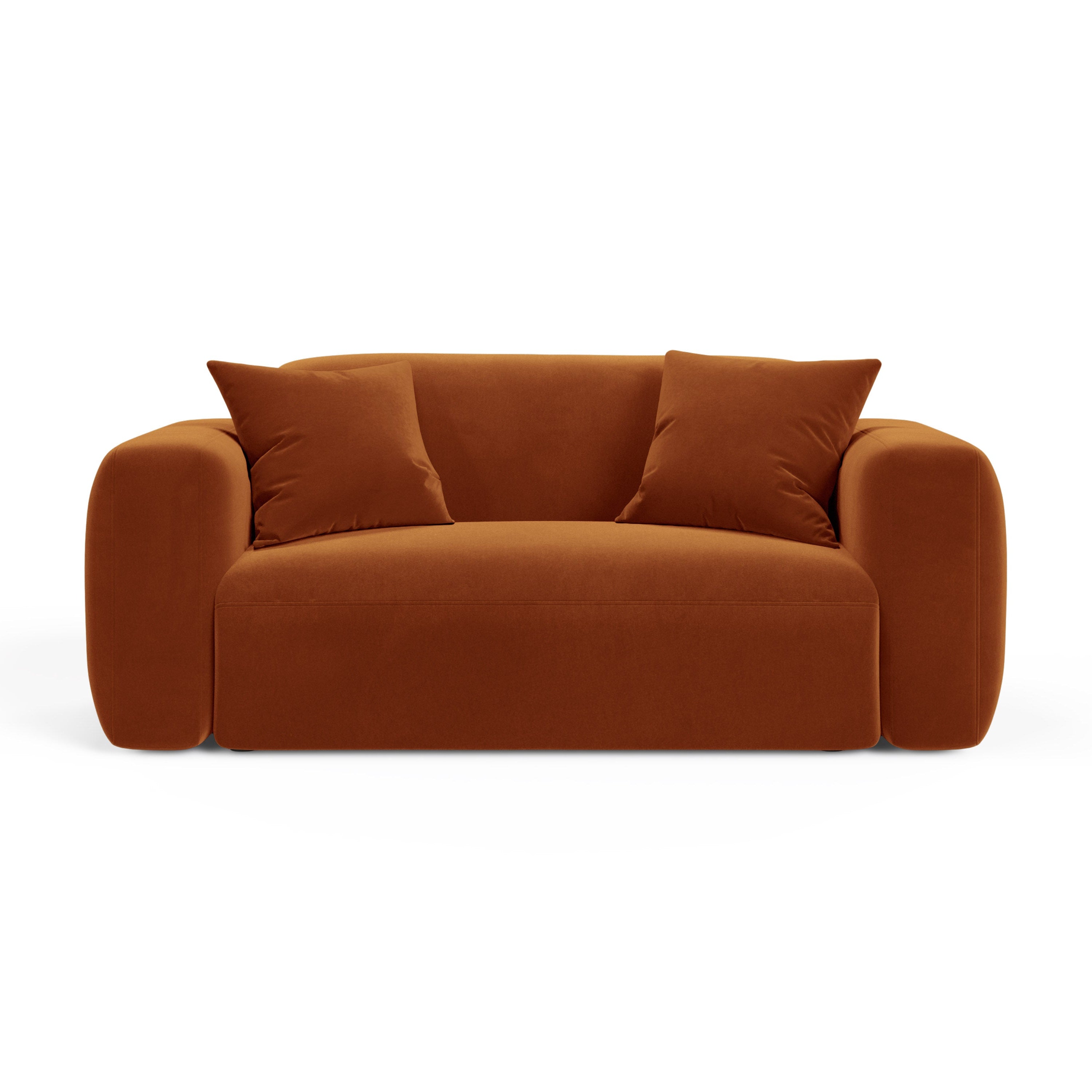Velvet 2-Seater Sofa STRINO Terracotta