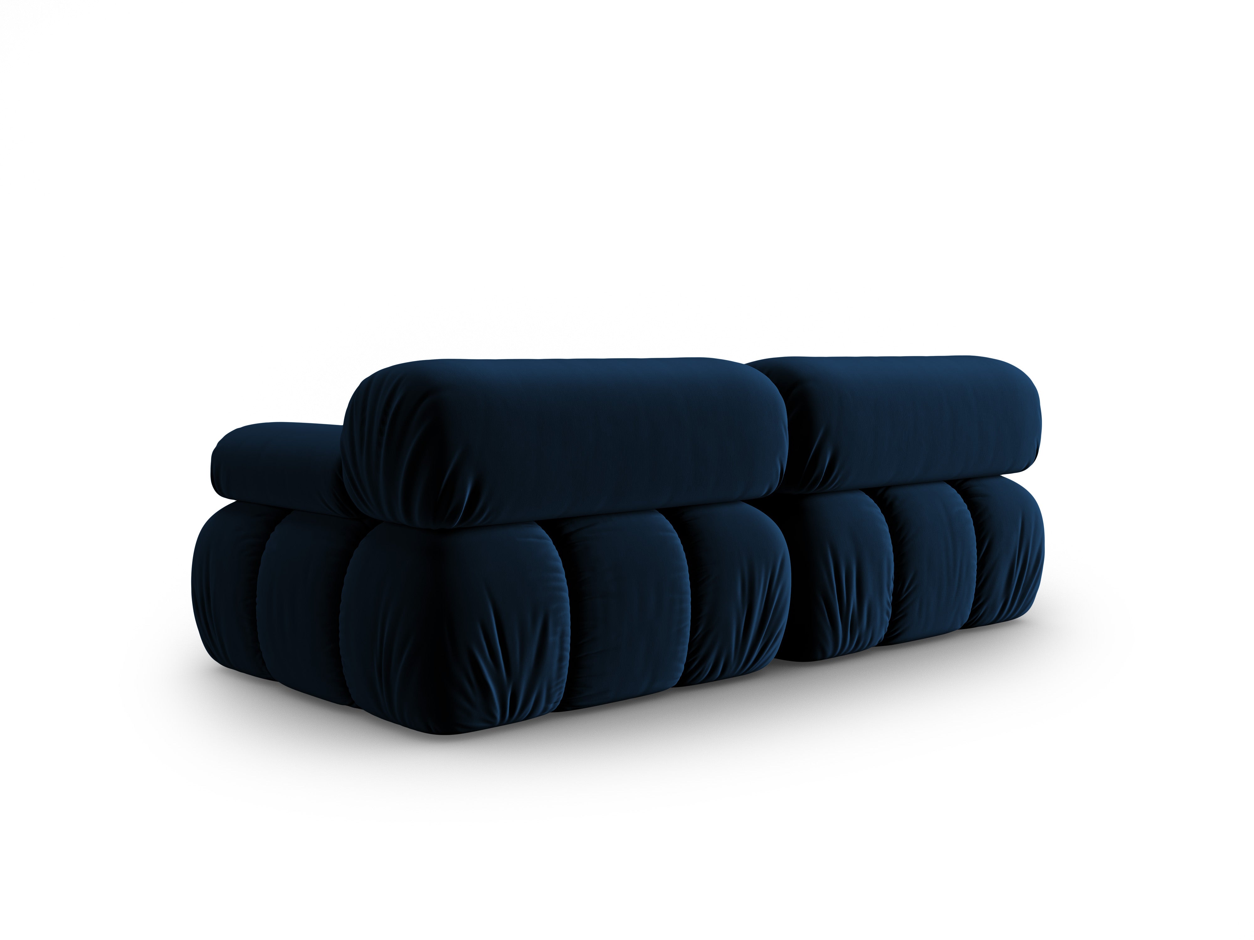 Sofa aksamitna 2-osobowa CORTINA królewski niebieski – welur