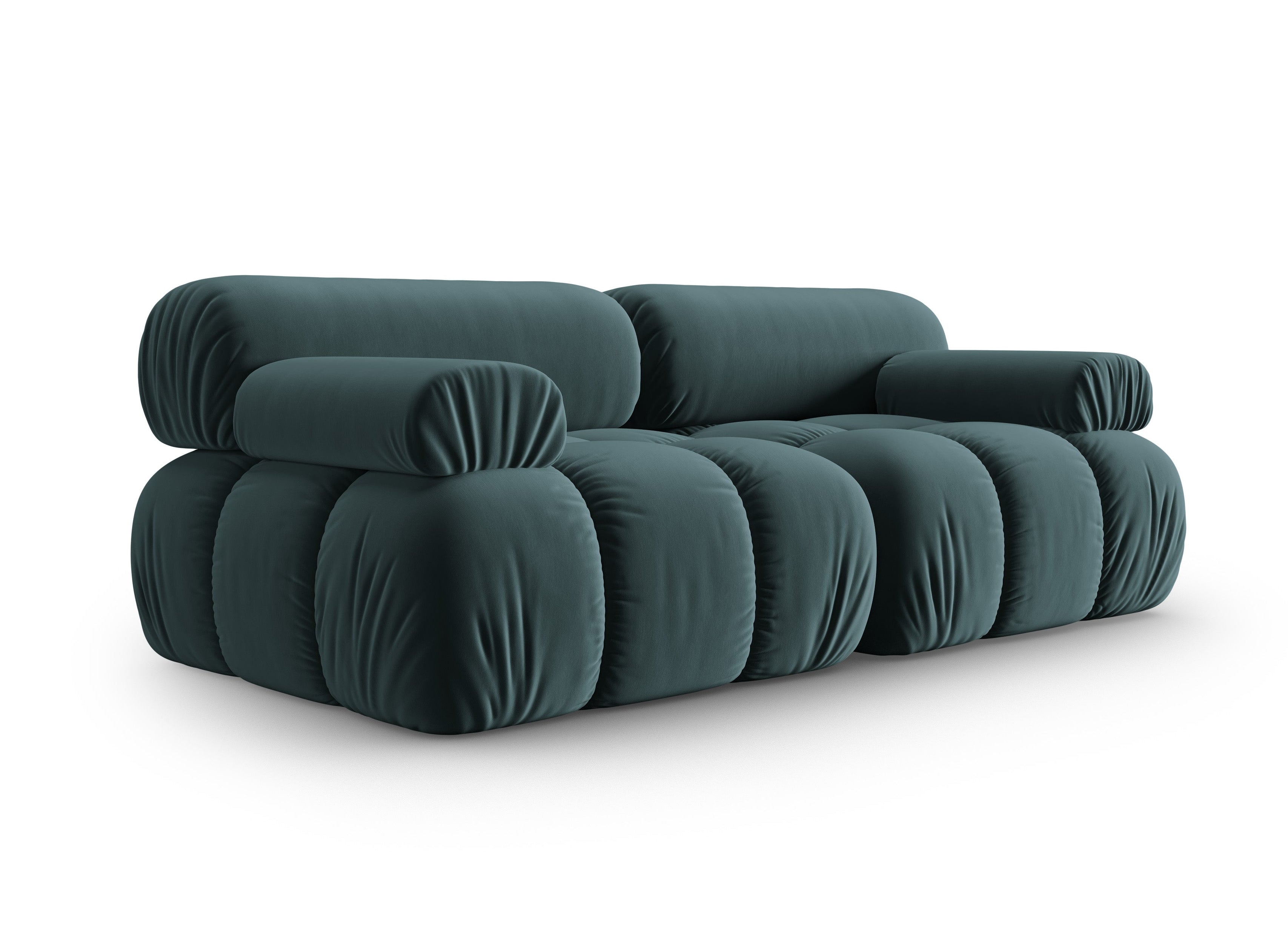 Sofa van fluweel 2-persoons CORTINA turkoois