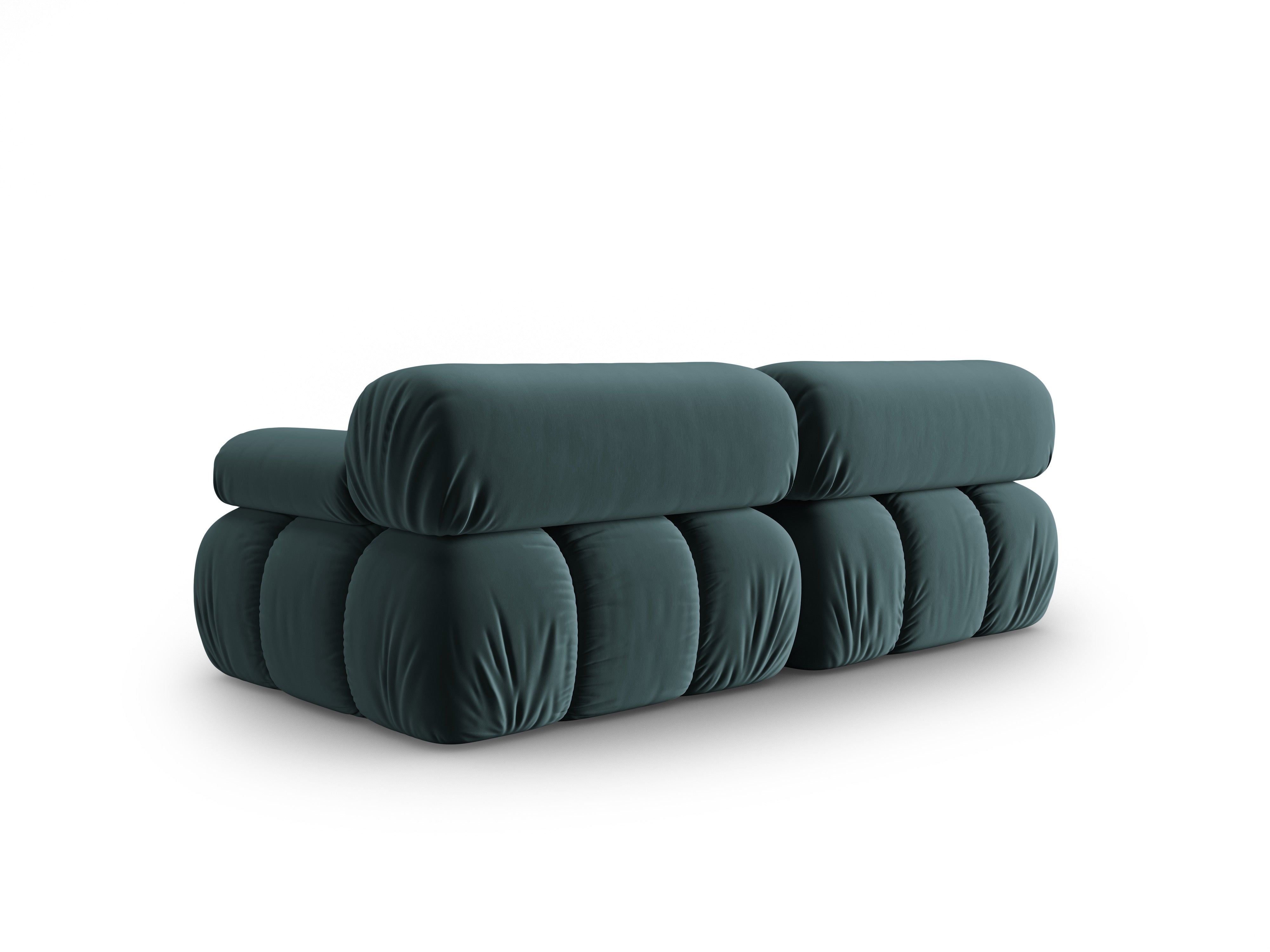 Kanapa aksamitna 2-osobowa CORTINA turkusowy – Cosmopolitan Design