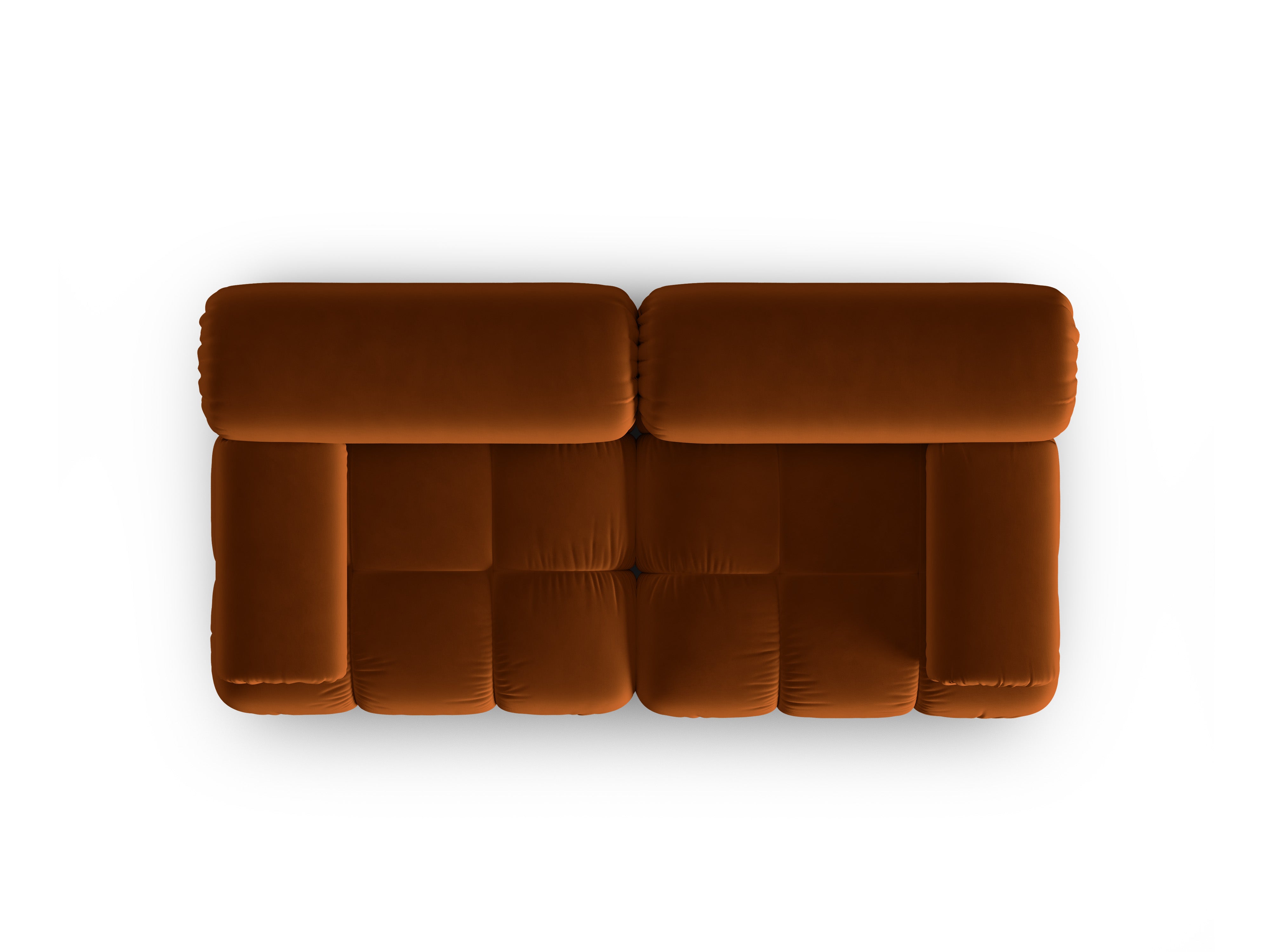 Sofa aksamitna 2-osobowa CORTINA ceglany – welur