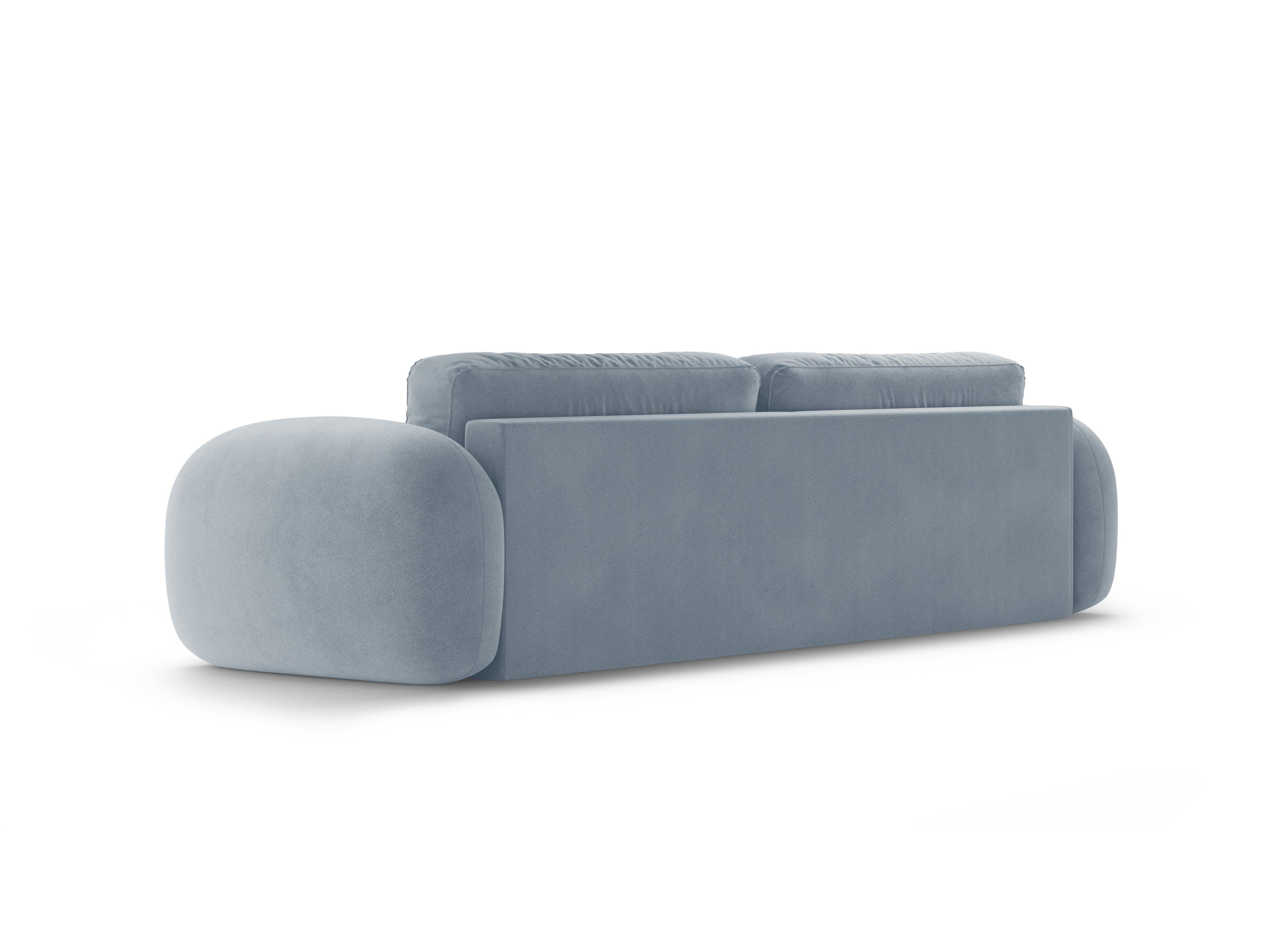 Sofa aus Samt mit Schlaf-Funktion 3-sitzig TONALE himmelblau