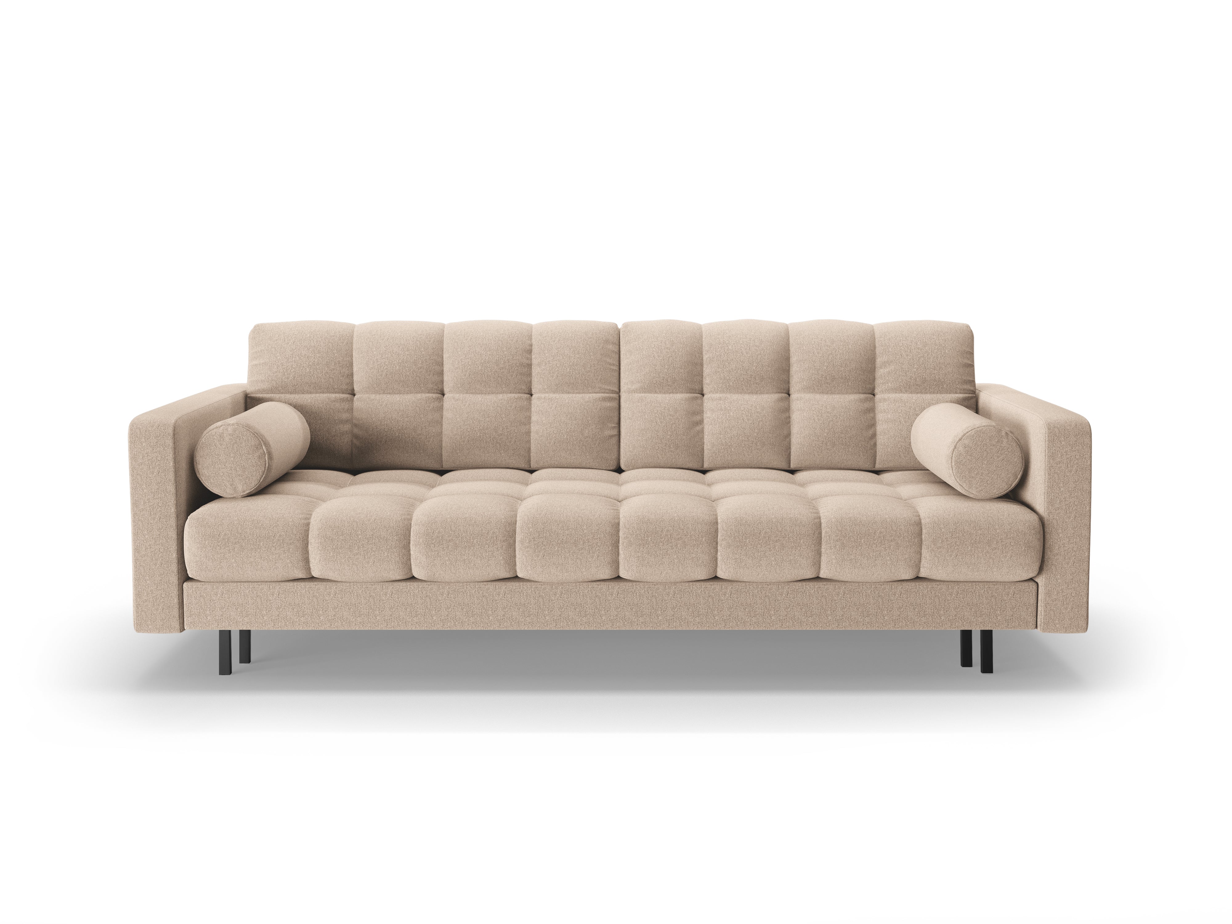 3-Sitzer Sofa mit Schlaffunktion BALI beige mit schwarzem Fuß