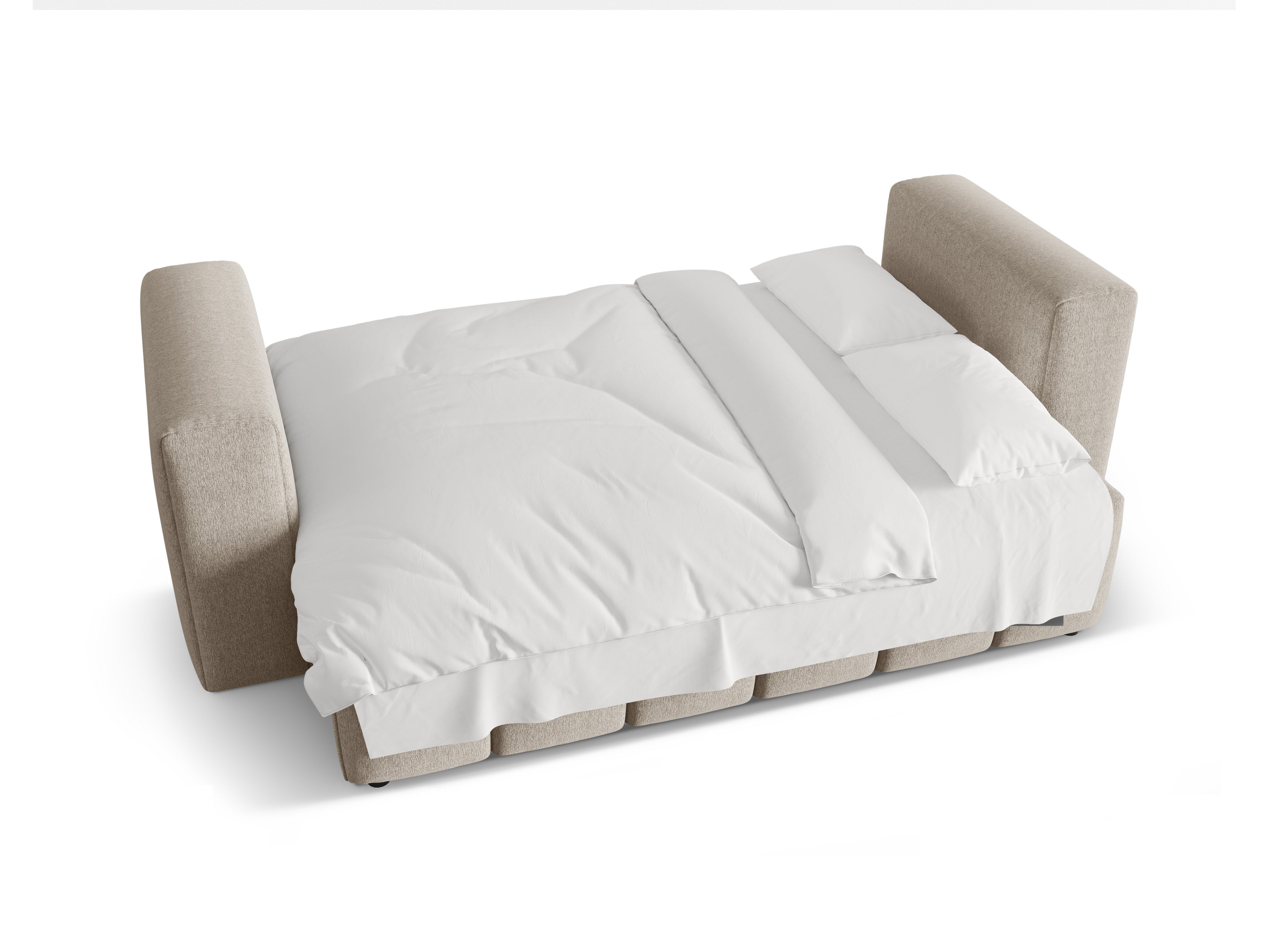 Sofa 3-osobowa z funkcją spania VERONA piaskowy – Cosmopolitan Design
