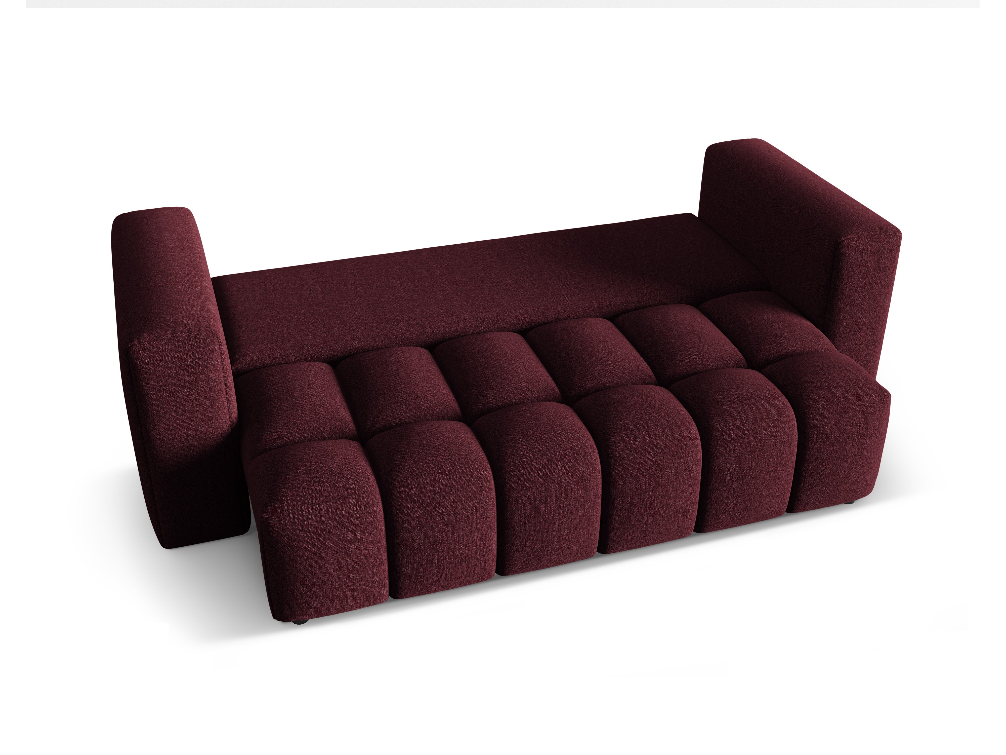 3-Seater Sofa with Sleeping Function VERONA Burgundy