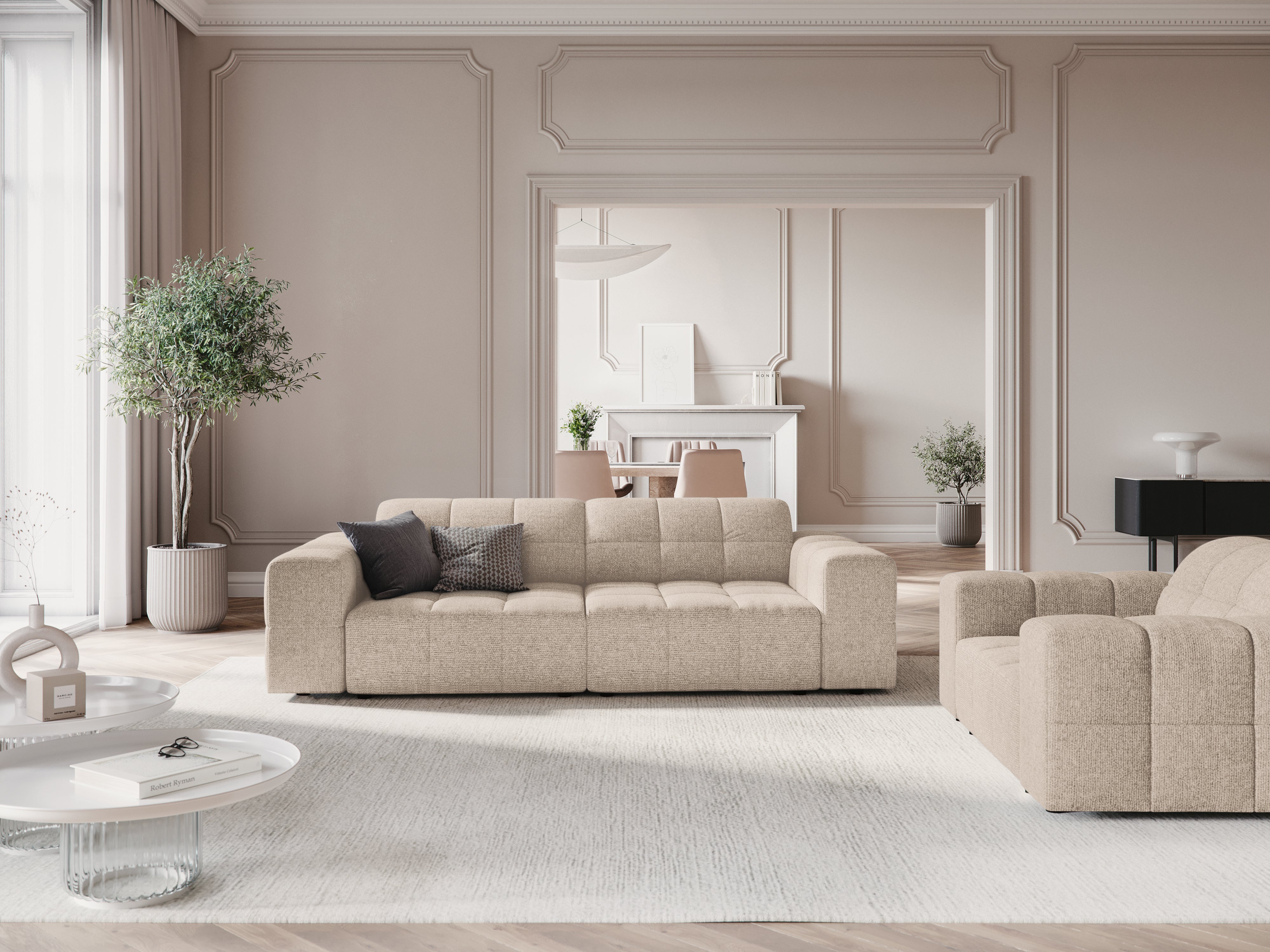 Sofa 3-zits CHICAGO beige szenil