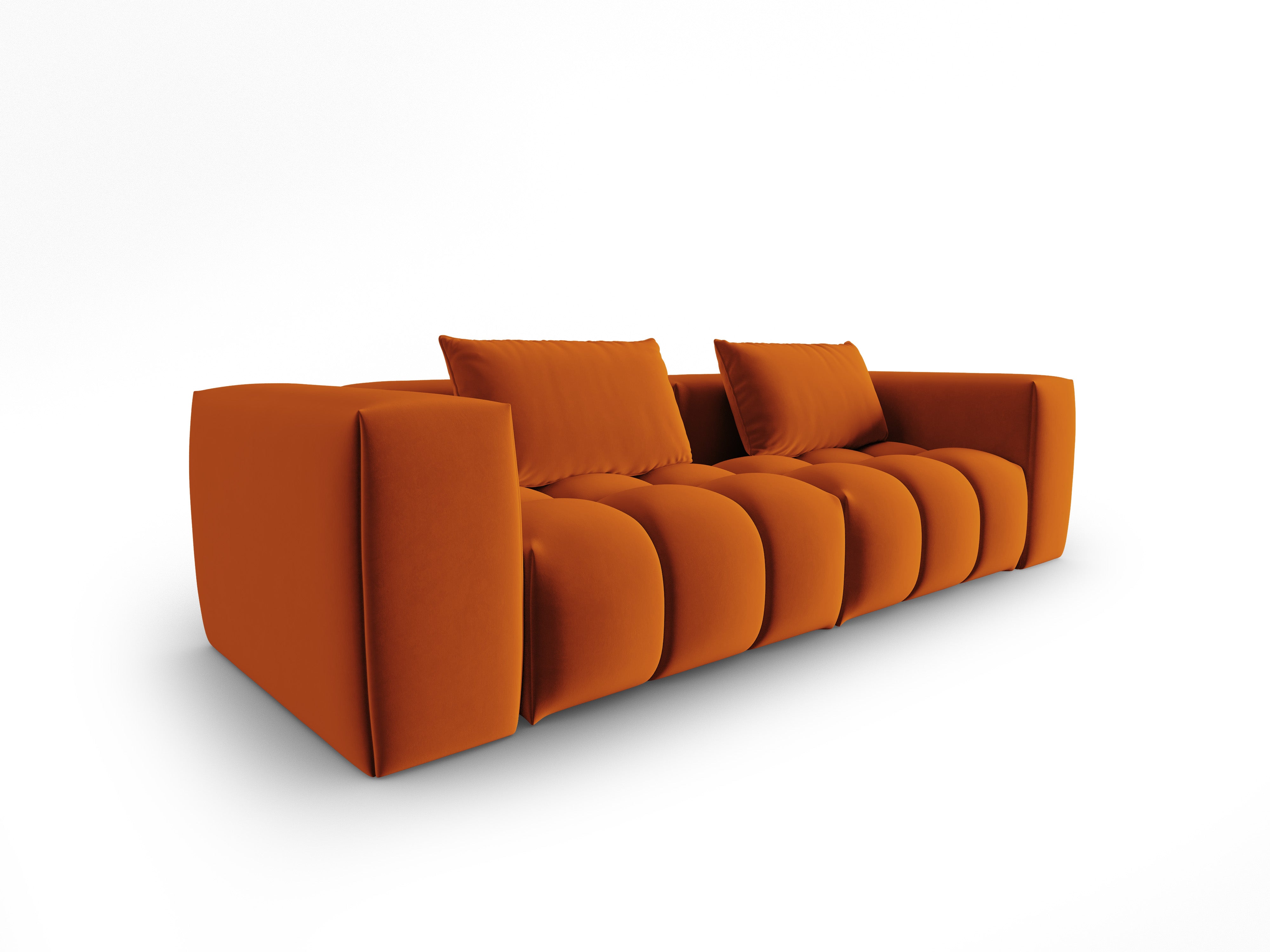 Sofa van fluweel 3-zits VERONA baksteen
