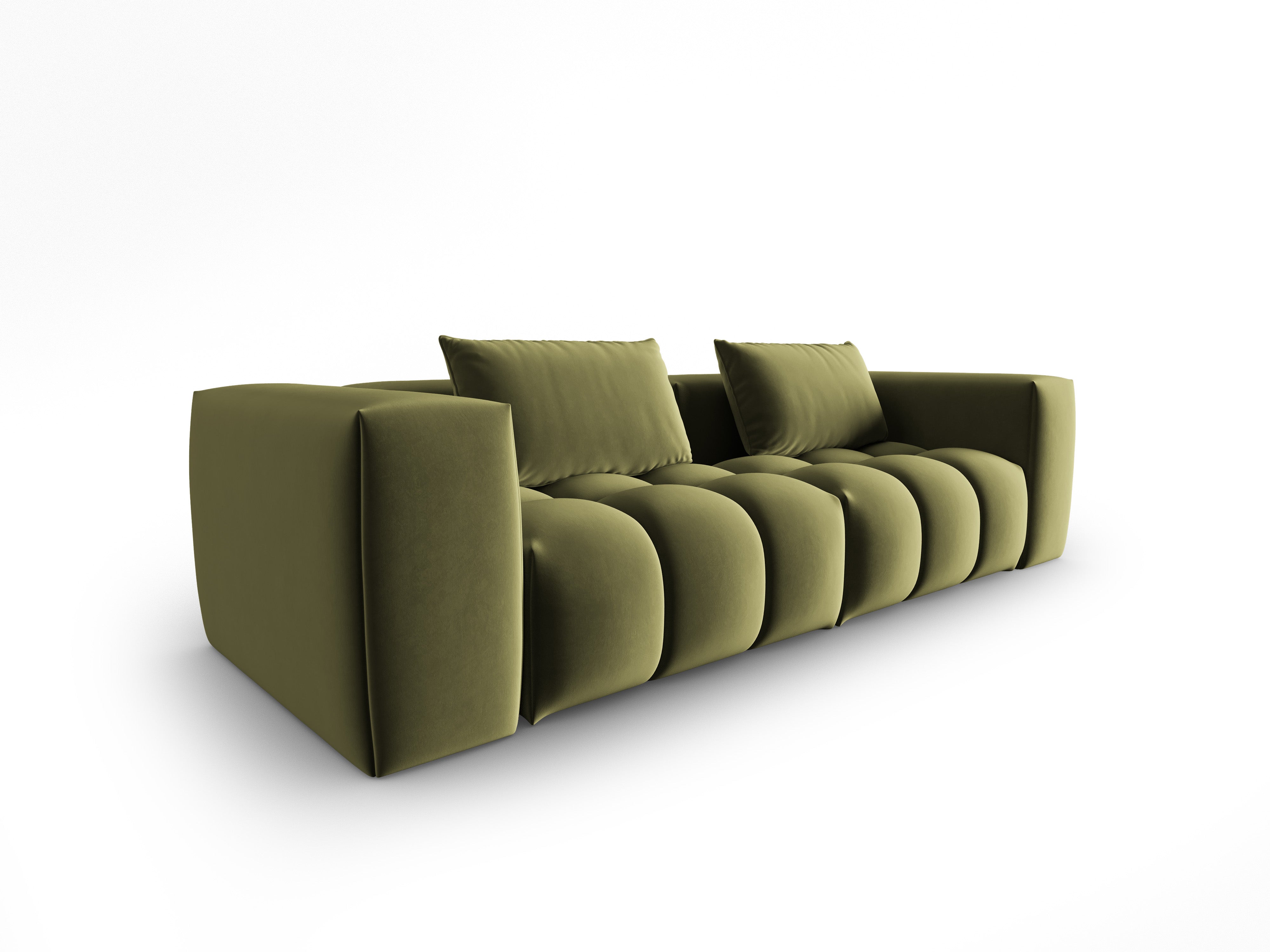 Sofa van fluweel 3-zits VERONA lichtgroen