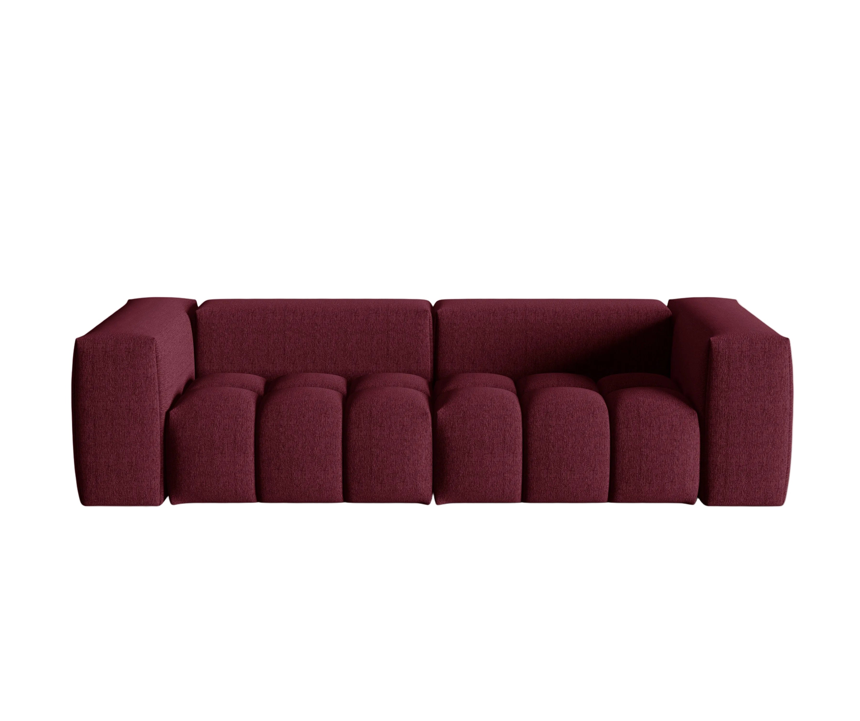 Sofa 3-osobowa VERONA burgundowy