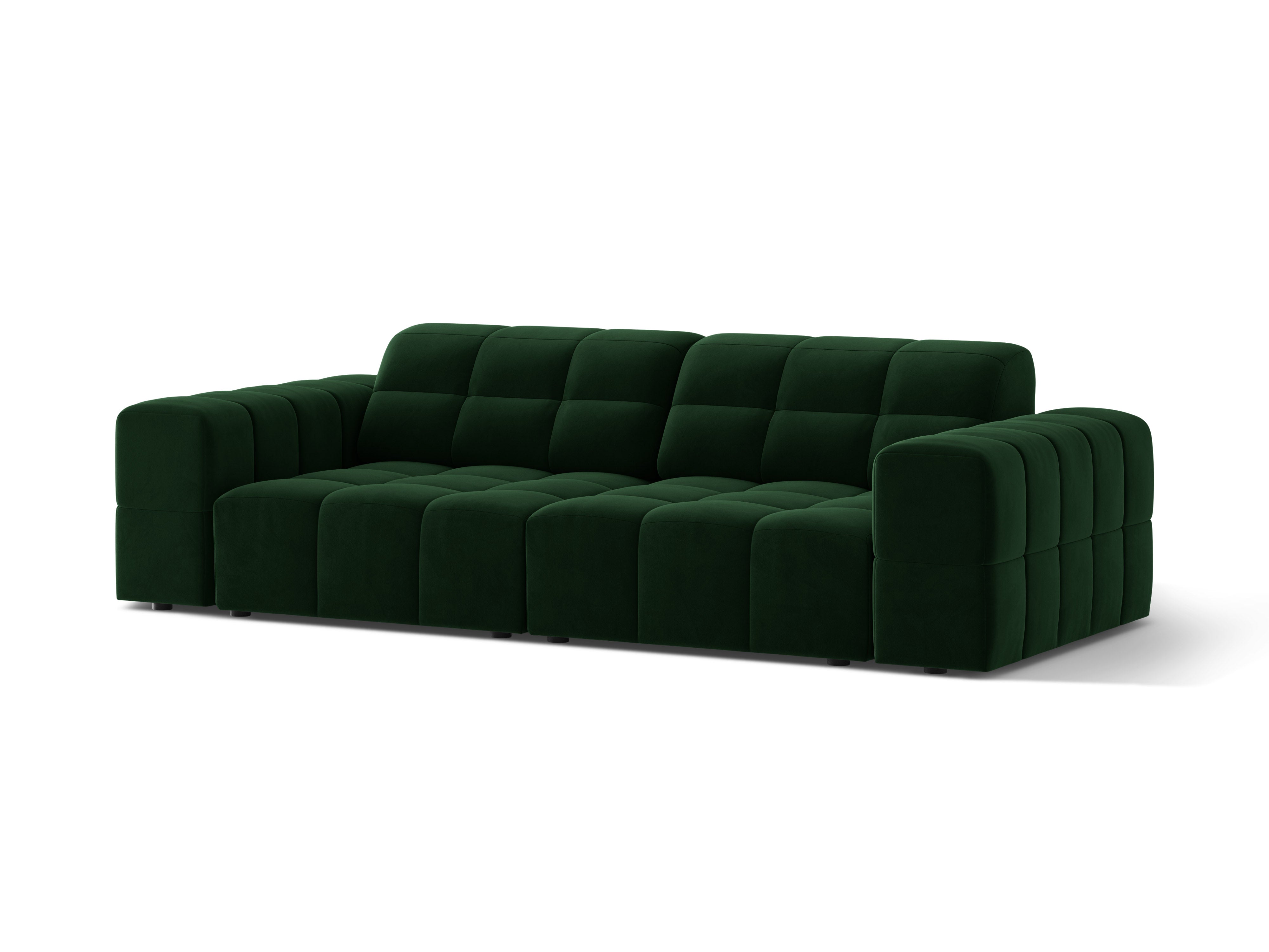 Sofa van fluweel 3-zits CHICAGO donkergroen