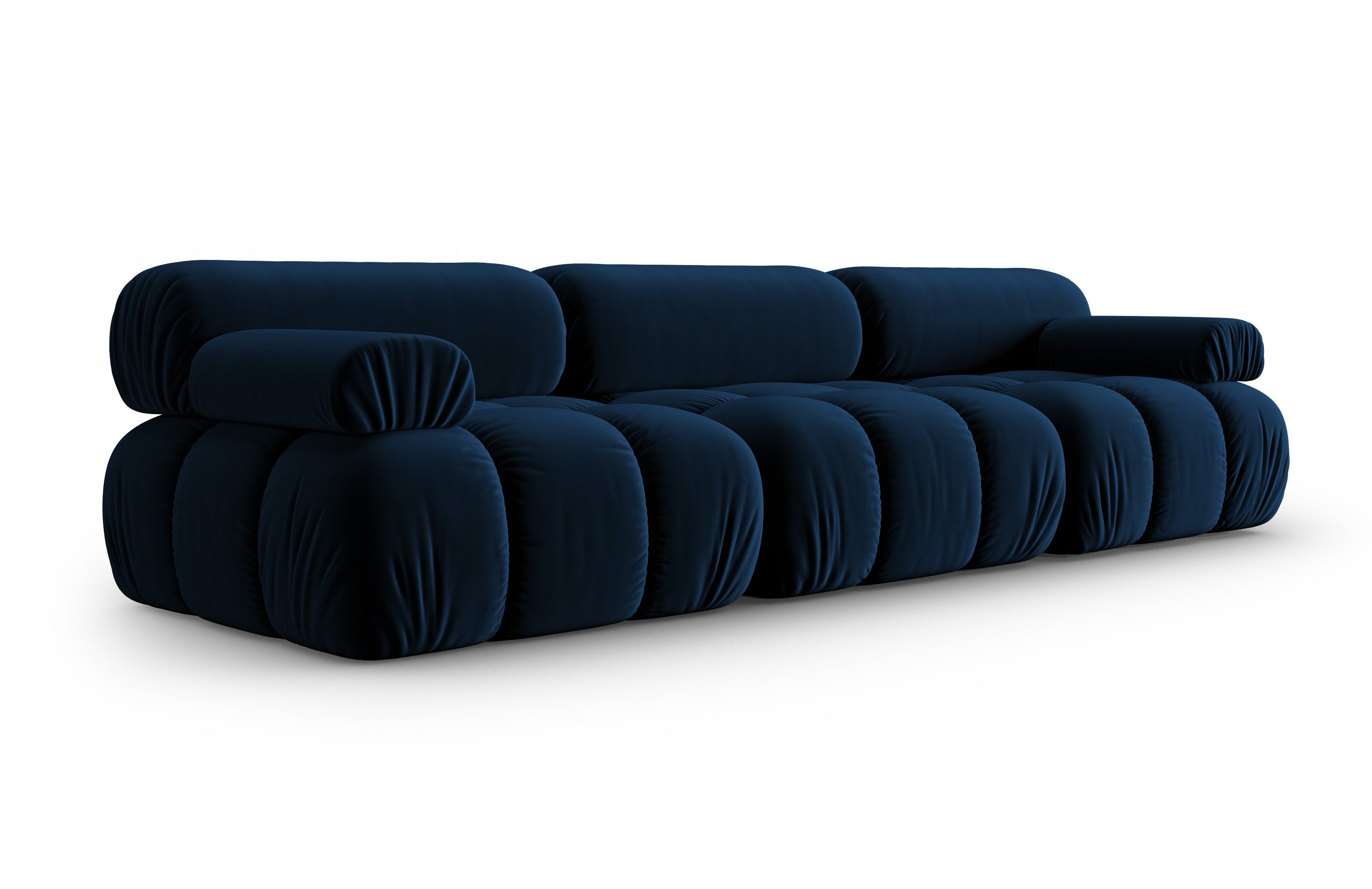 Sofa van fluweel 3-zits CORTINA koninklijk blauw