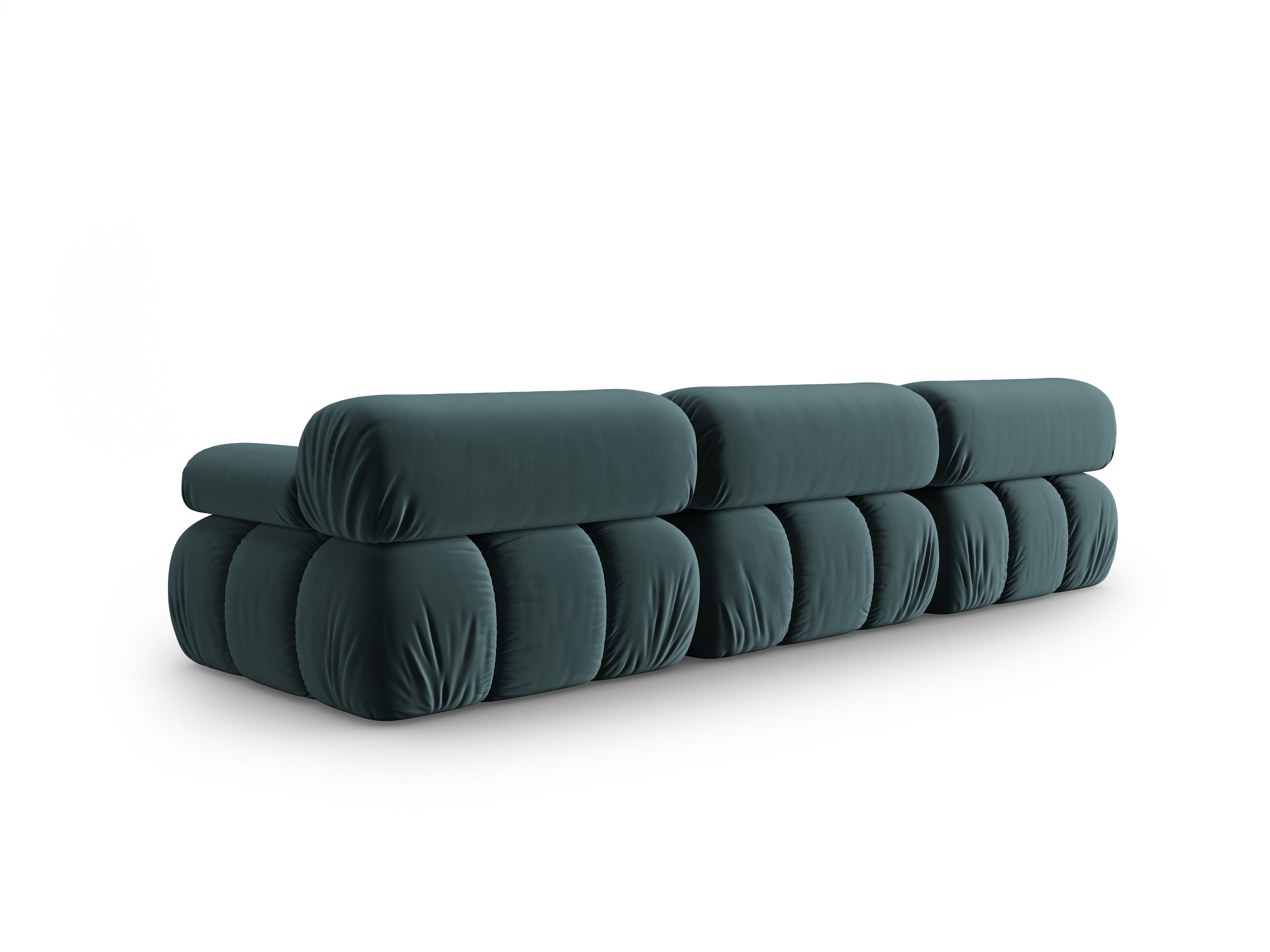 Sofa van fluweel 3-zits CORTINA turkoois