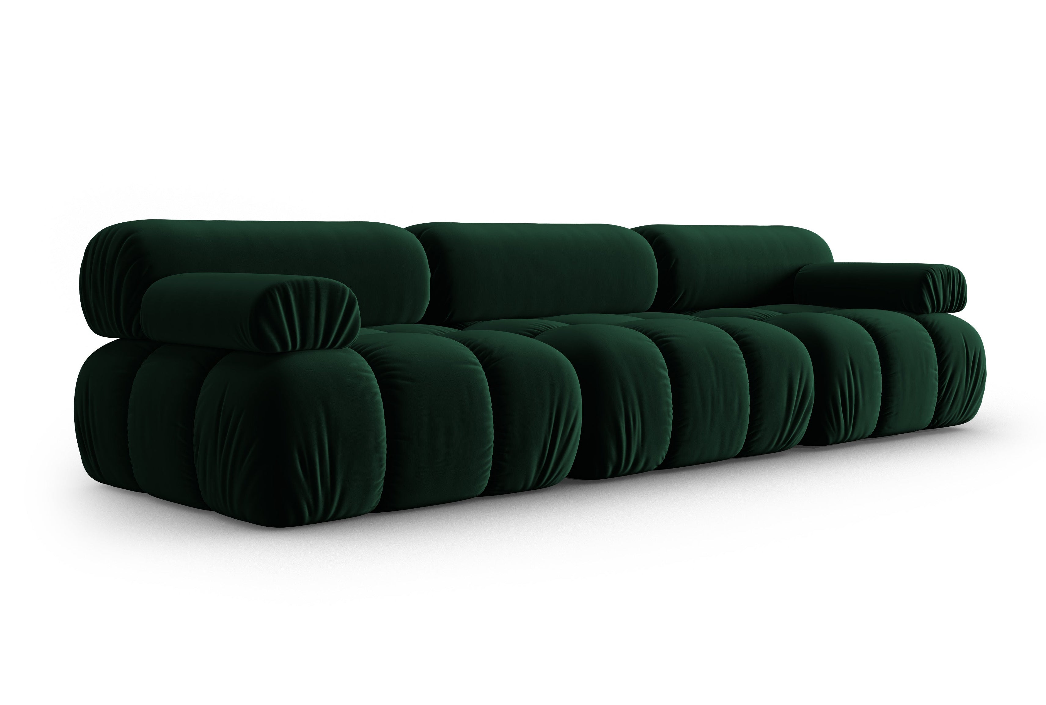 Sofa van fluweel 3-zits CORTINA donkergroen